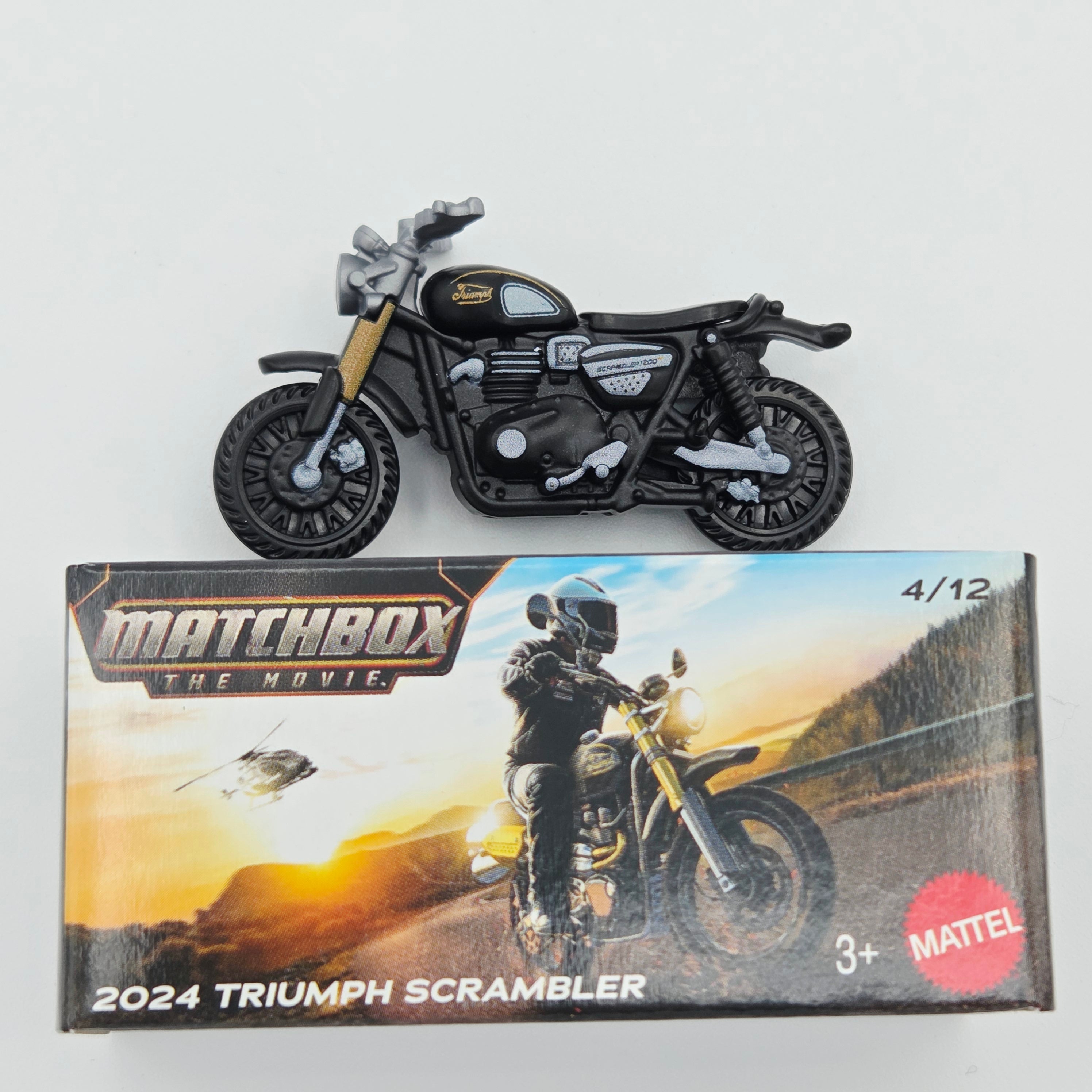 Matchbox '24 Triumph Scrambler Motorcycle - Matchbox The Movie (2026 Mix 9 K Basic - Power Grabs) (Copy)