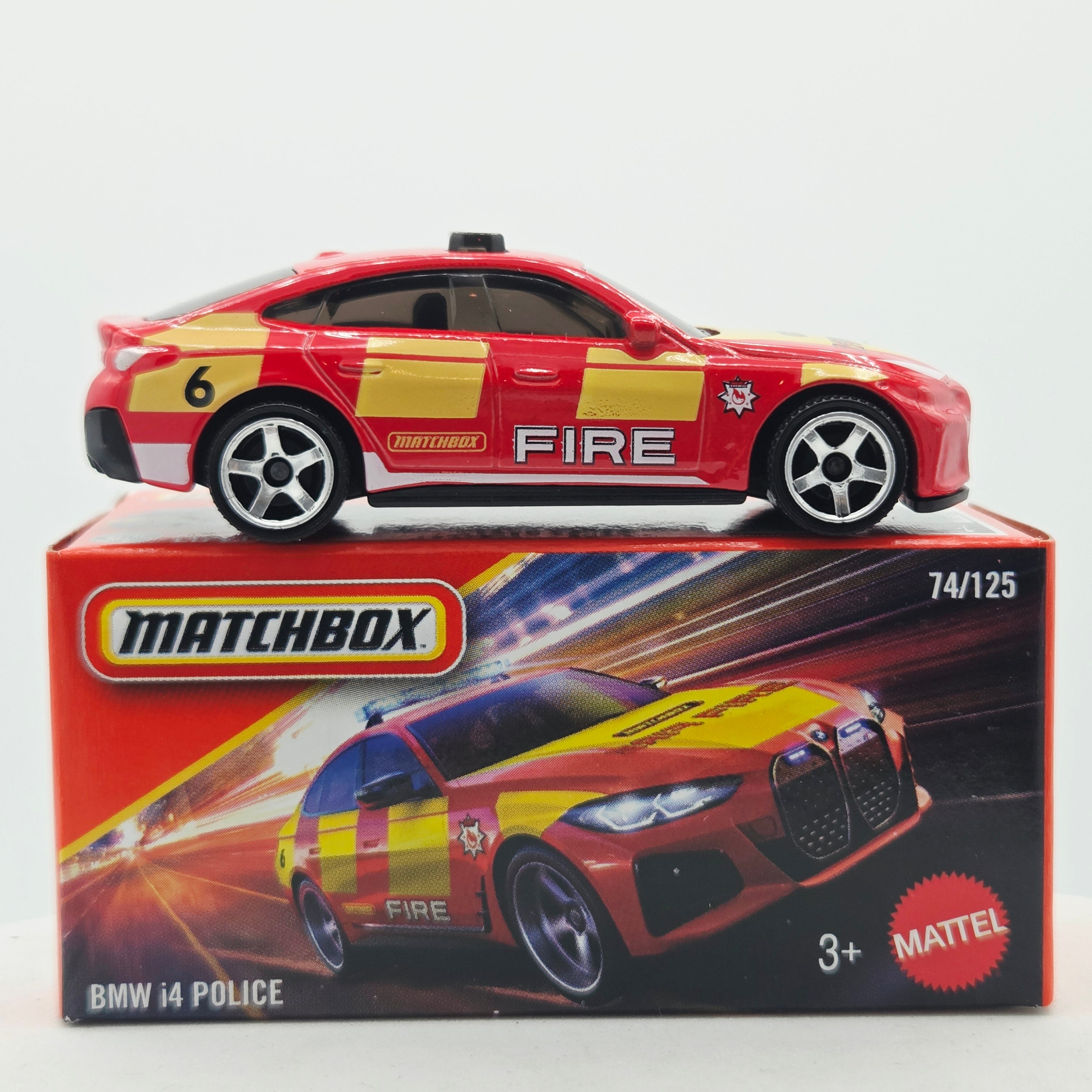 Matchbox '23 BMW i4 Police Fire (2026 Mix 9 K Basic - Power Grabs)