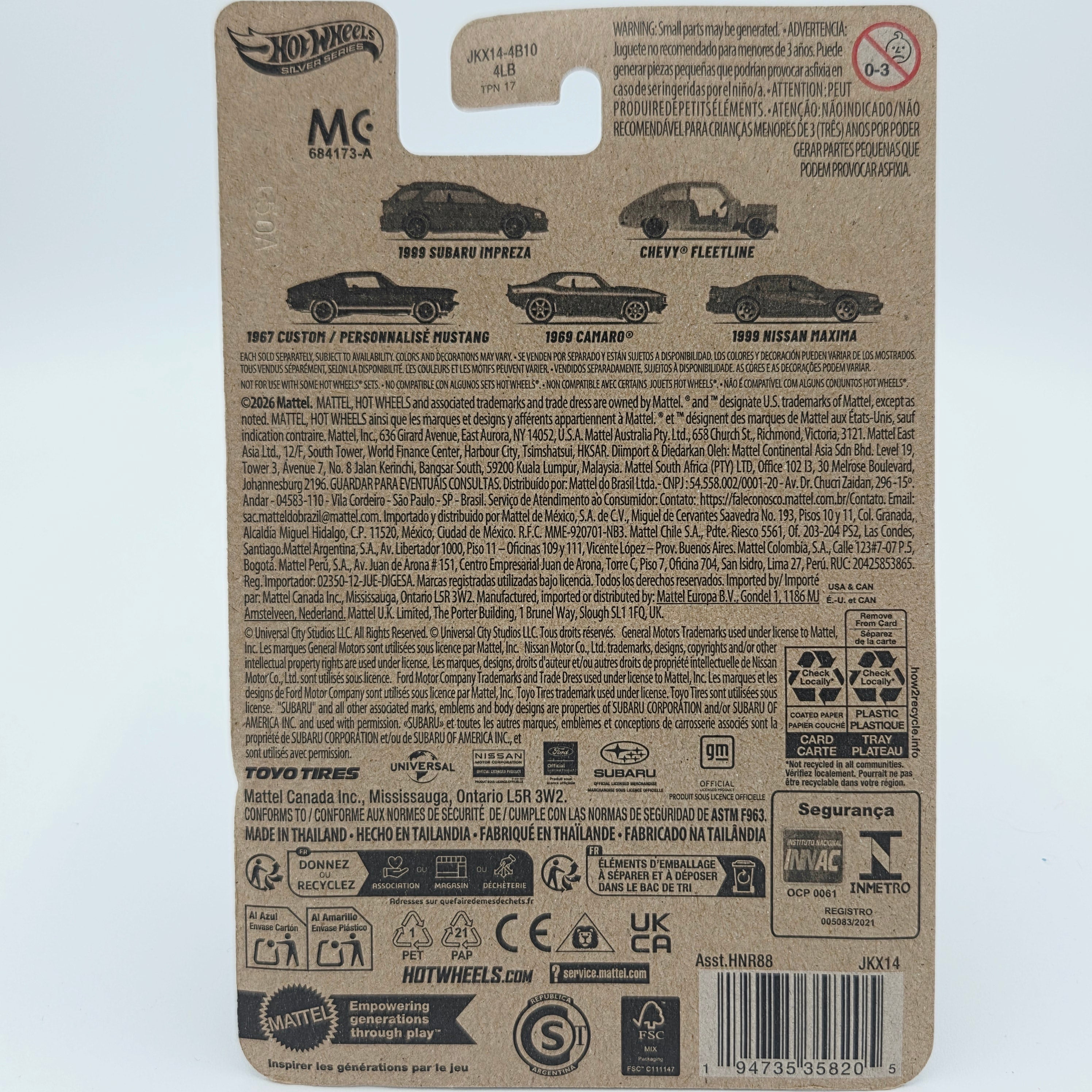 Hot Wheels '99 Nissan Maxima (2026 HW Silver Series - 25 Years of Fast & The Furious)