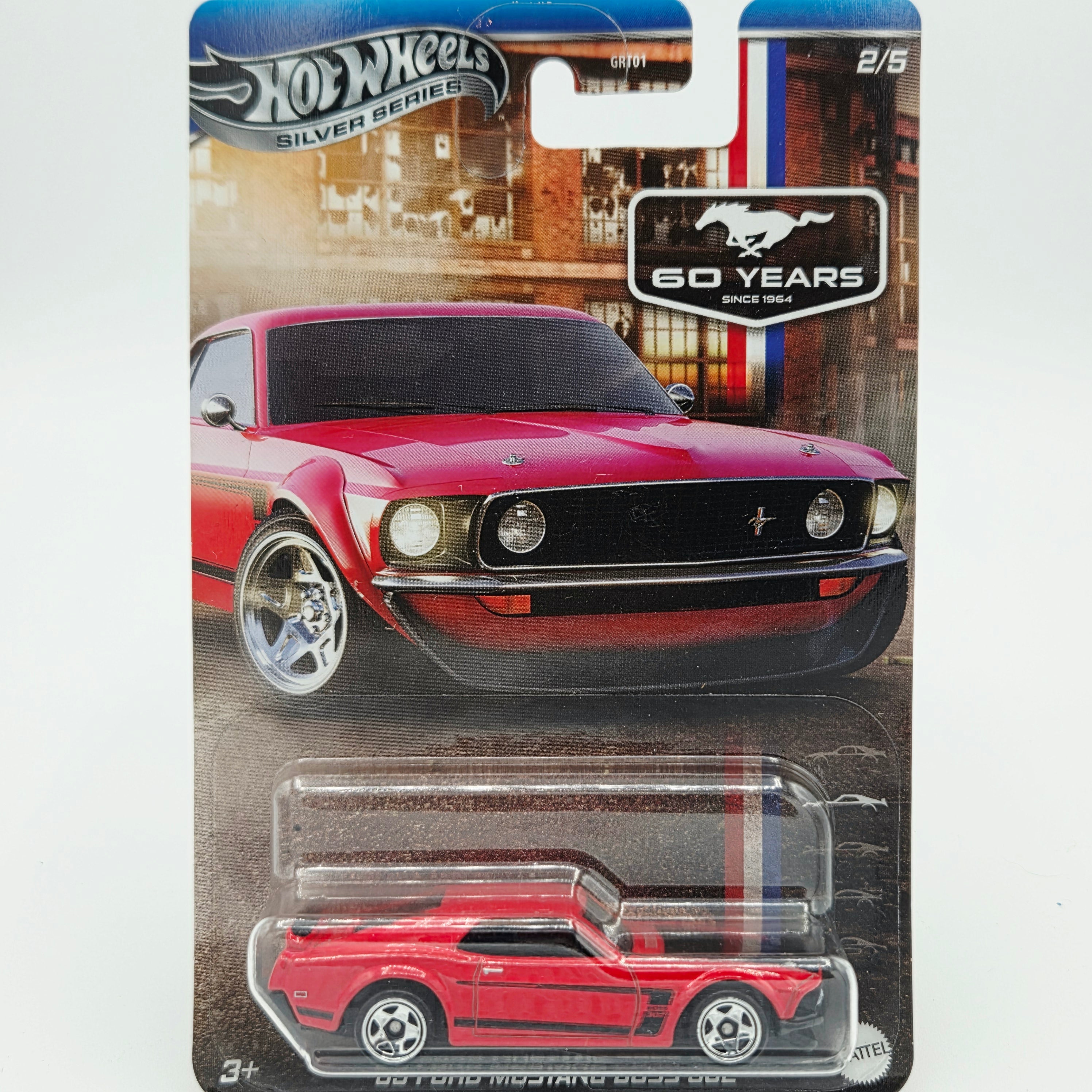 Hot Wheels '69 Ford Mustang Boss 302 (2025 HW Silver Series - 60 Years Mustang - Walmart Exclusive)