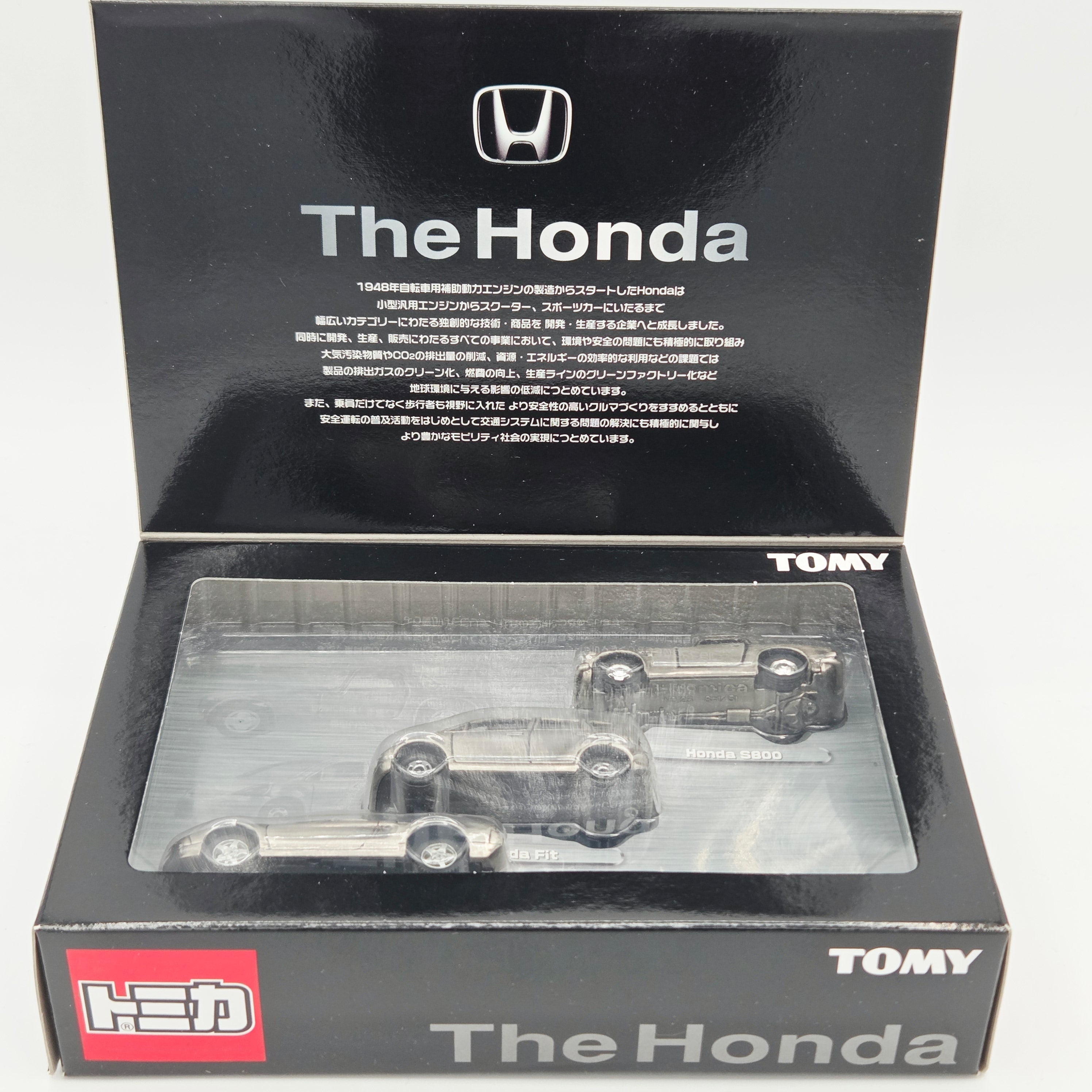 Tomica Tomy - The Honda - Chrome Honda Fit, NSX, S800 - Box Set (3 Cars)