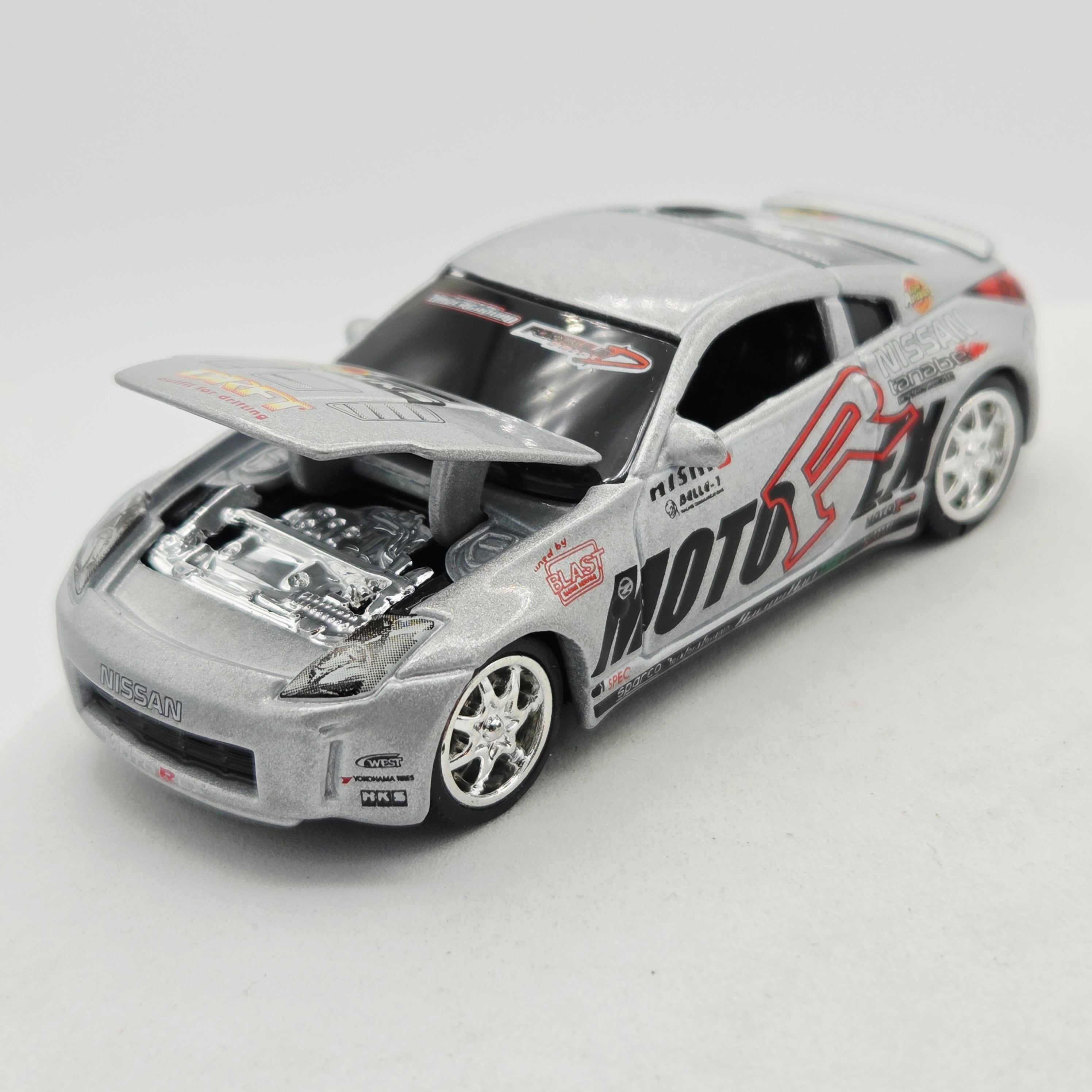 Racing Champions '03 Nissan 350Z - MotorEx HKS - Approx 1:64 w/ Opening Hood (Fast & The Furious)