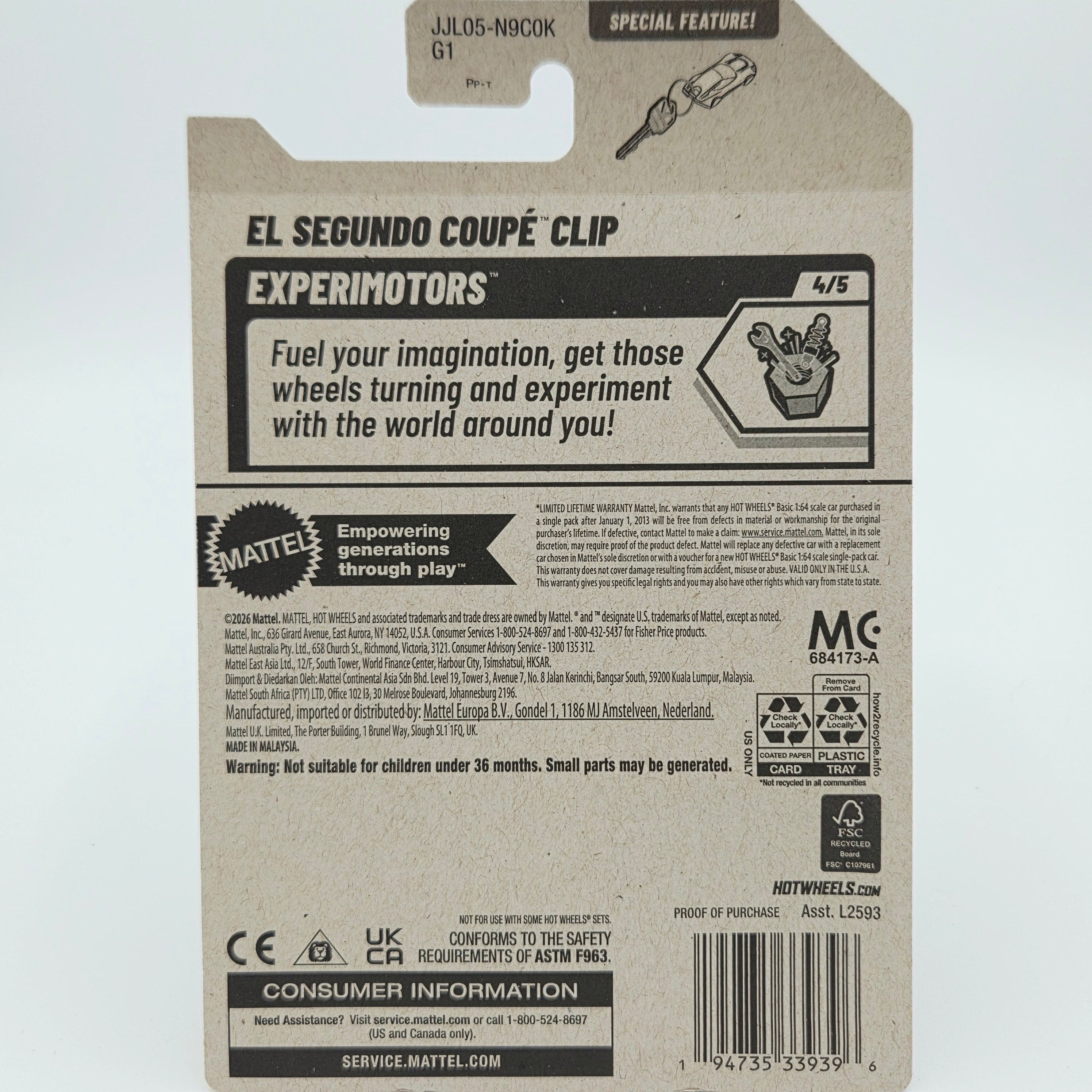 Hot Wheels El Segundo Coupe Clip (2026 HW Basic Case K - Experimotors)