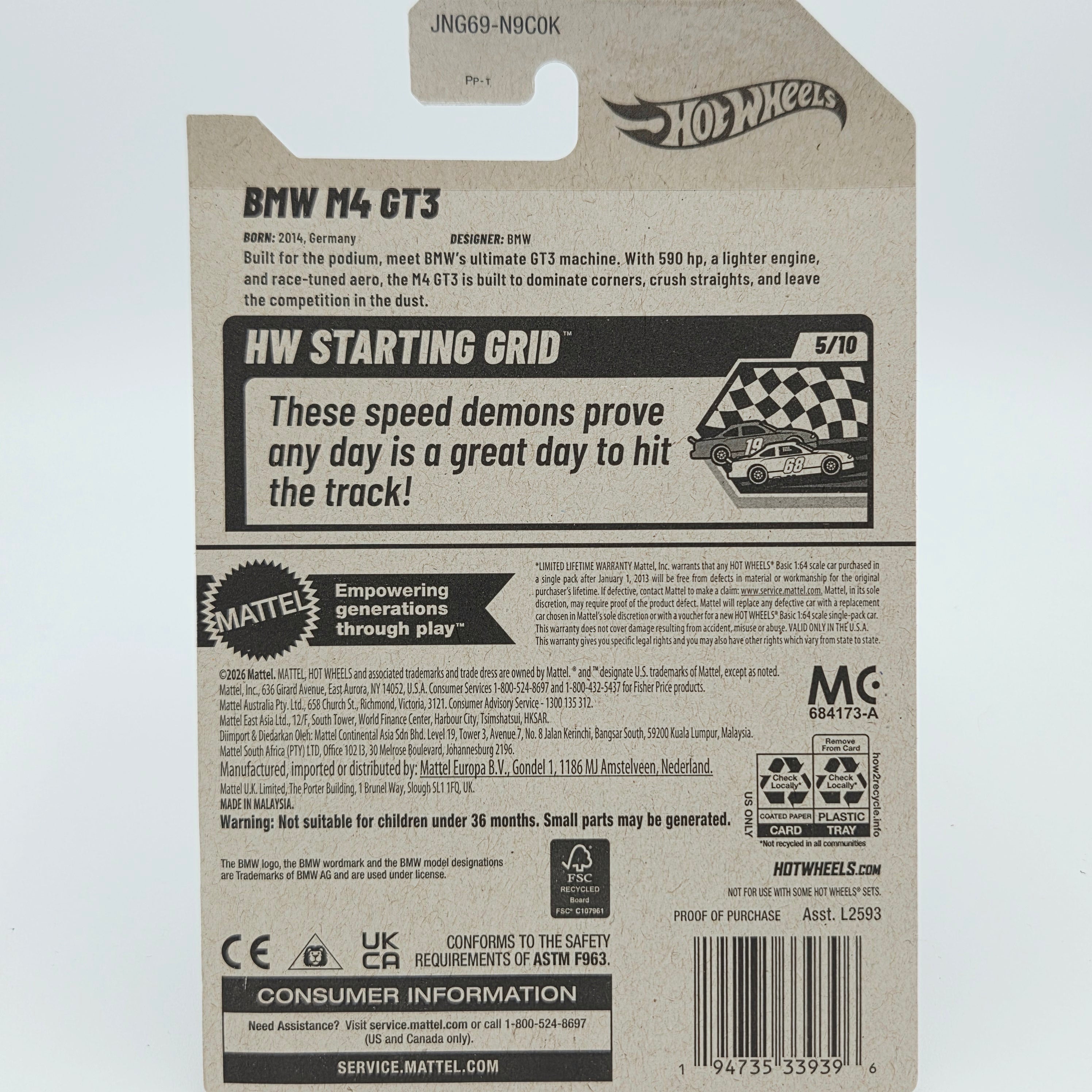 Hot Wheels BMW M4 GT3 (2026 HW Basic Case K - Starting Grid)