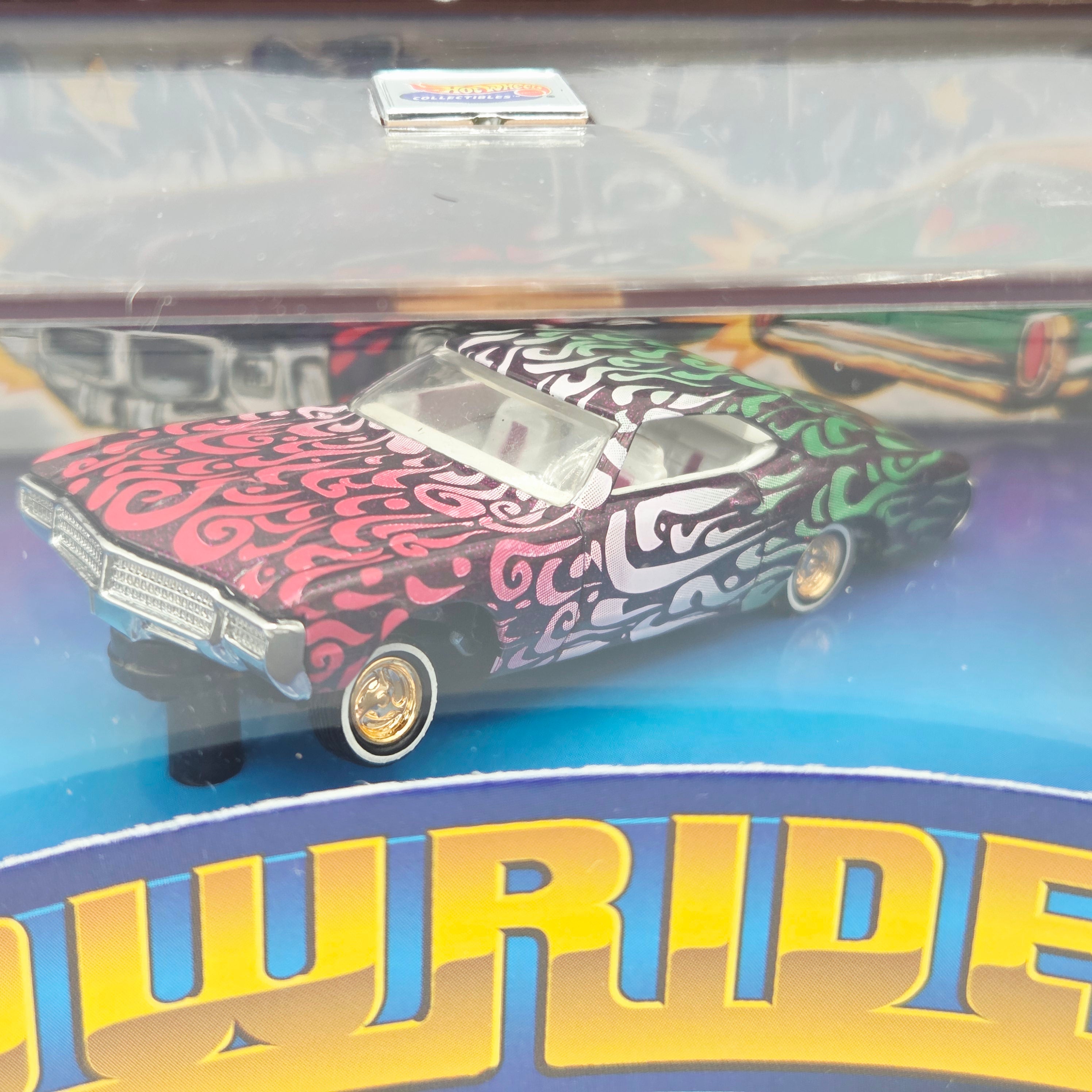 Hot Wheels Lowriders 3 Car Set - Real Riders / Adjustable Suspension (1998 Lowrider Magazine - Custom Series 1 - 100% Hot Wheels)