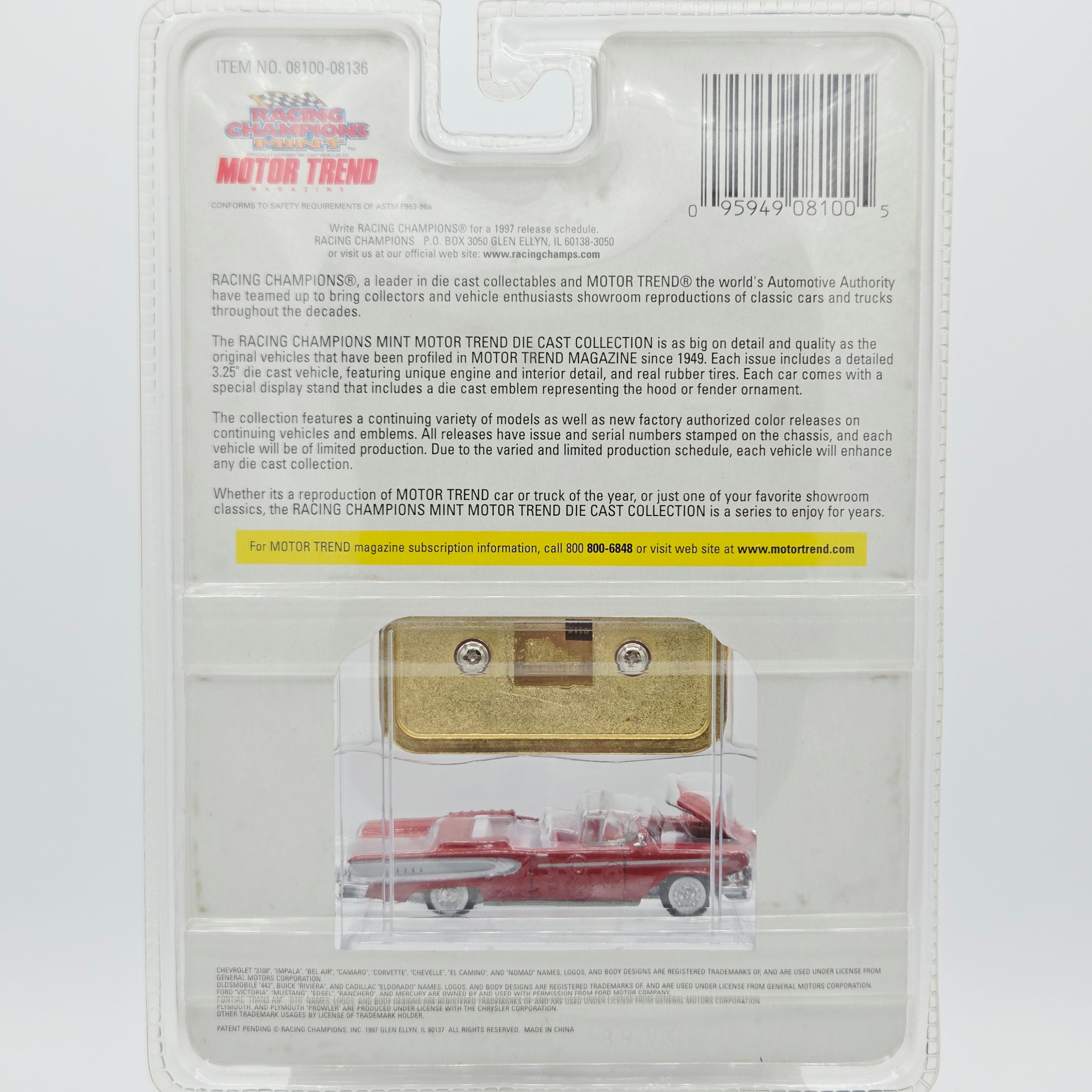 Racing Champions '58 Ford Edsel Convertible - 1:64 (1997 Mint Edition - Motor Trend)