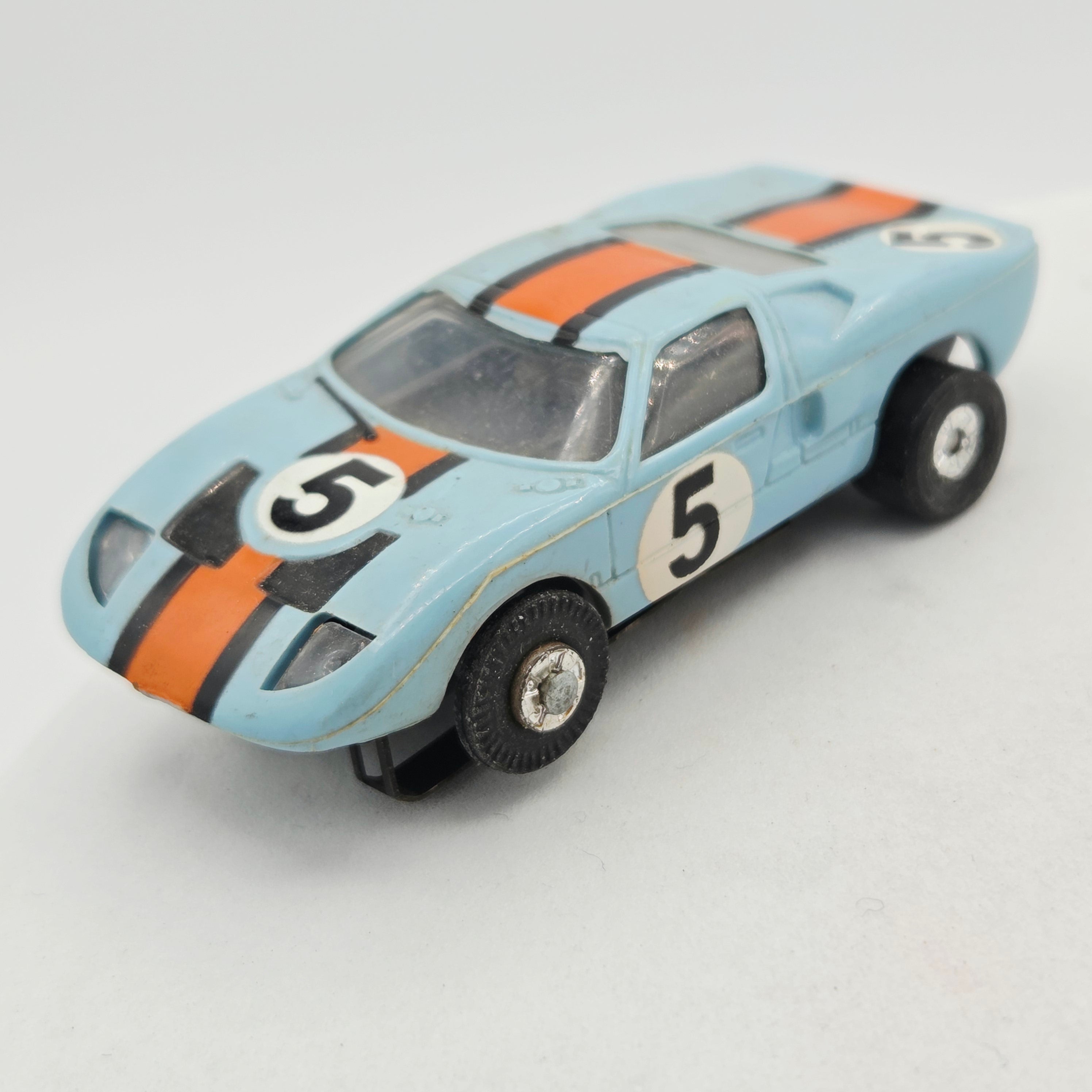 Aurora AFX Slot Car - Ford GT #1472 / Gulf Oil colors *UNTESTED* (Thunderjet 500)