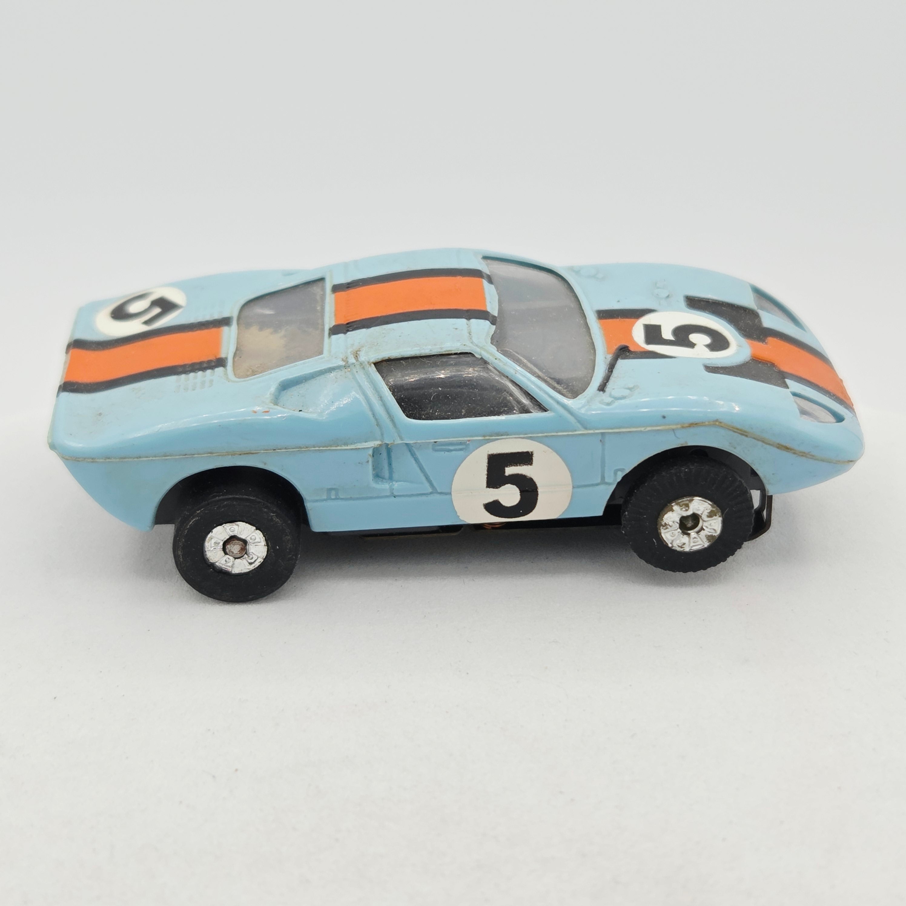 Aurora AFX Slot Car - Ford GT #1472 / Gulf Oil colors *UNTESTED* (Thunderjet 500)