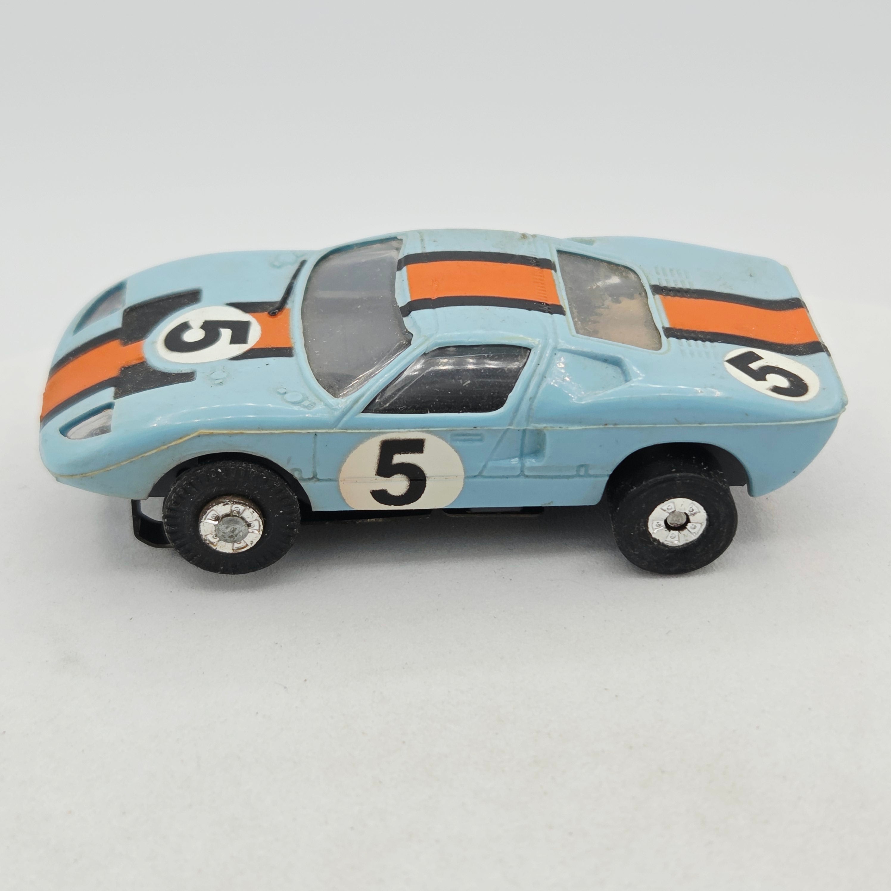 Aurora AFX Slot Car - Ford GT #1472 / Gulf Oil colors *UNTESTED* (Thunderjet 500)
