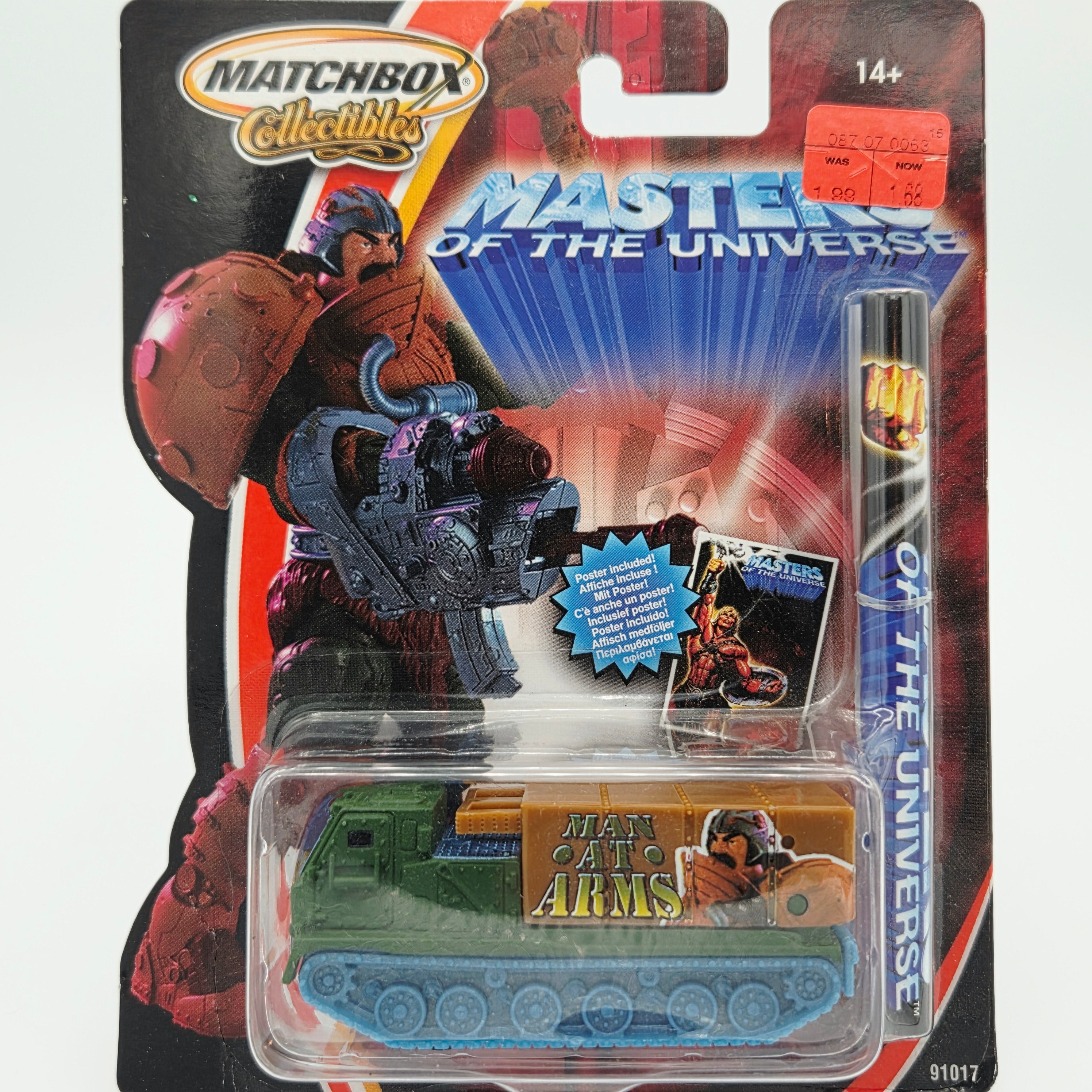 Matchbox Missle Launcher "Man at Arms" w/ Poster (2002 MBX Collectibles - Masters of the Universe)