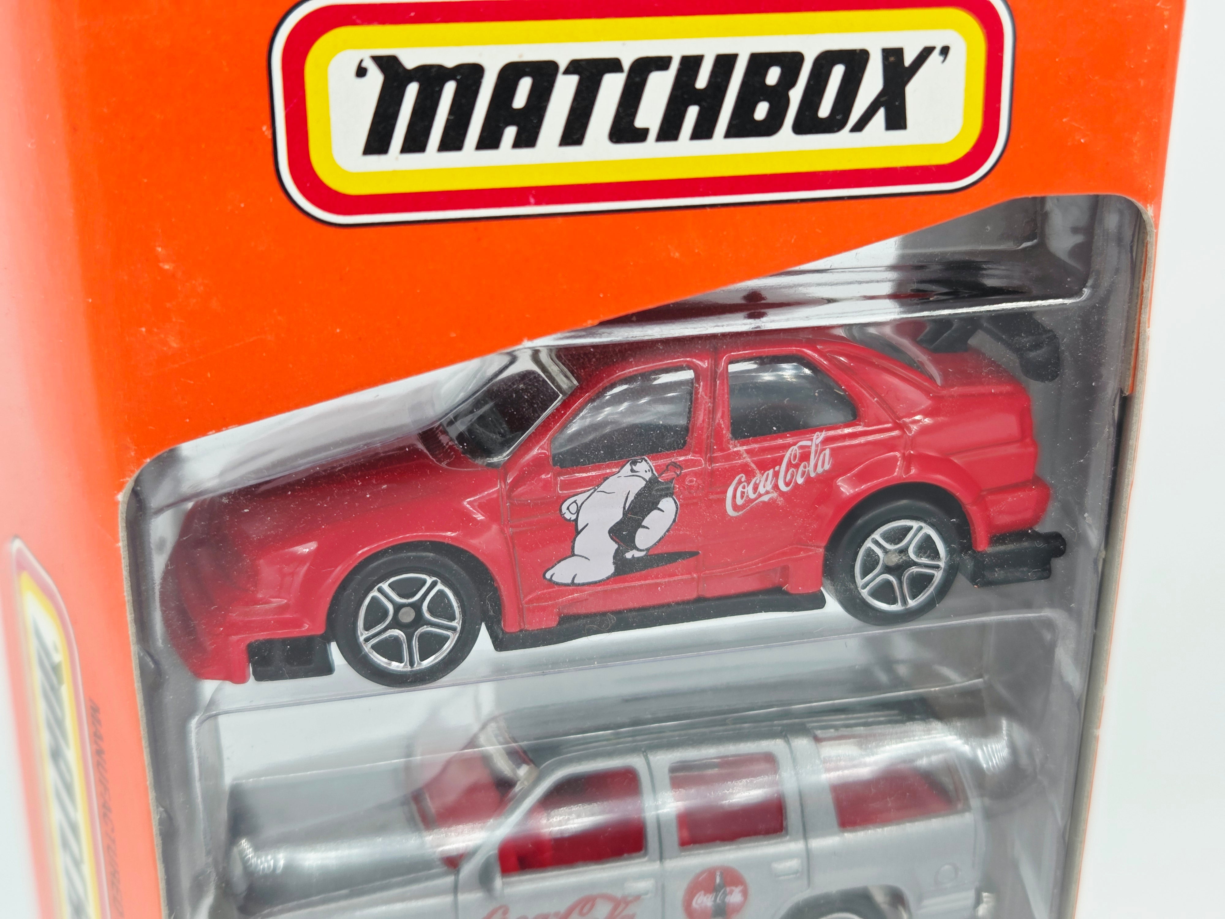 Matchbox Coca-Cola 5 Pack - Exclusive Designs - BMW, Chevy Tahoe (1999)