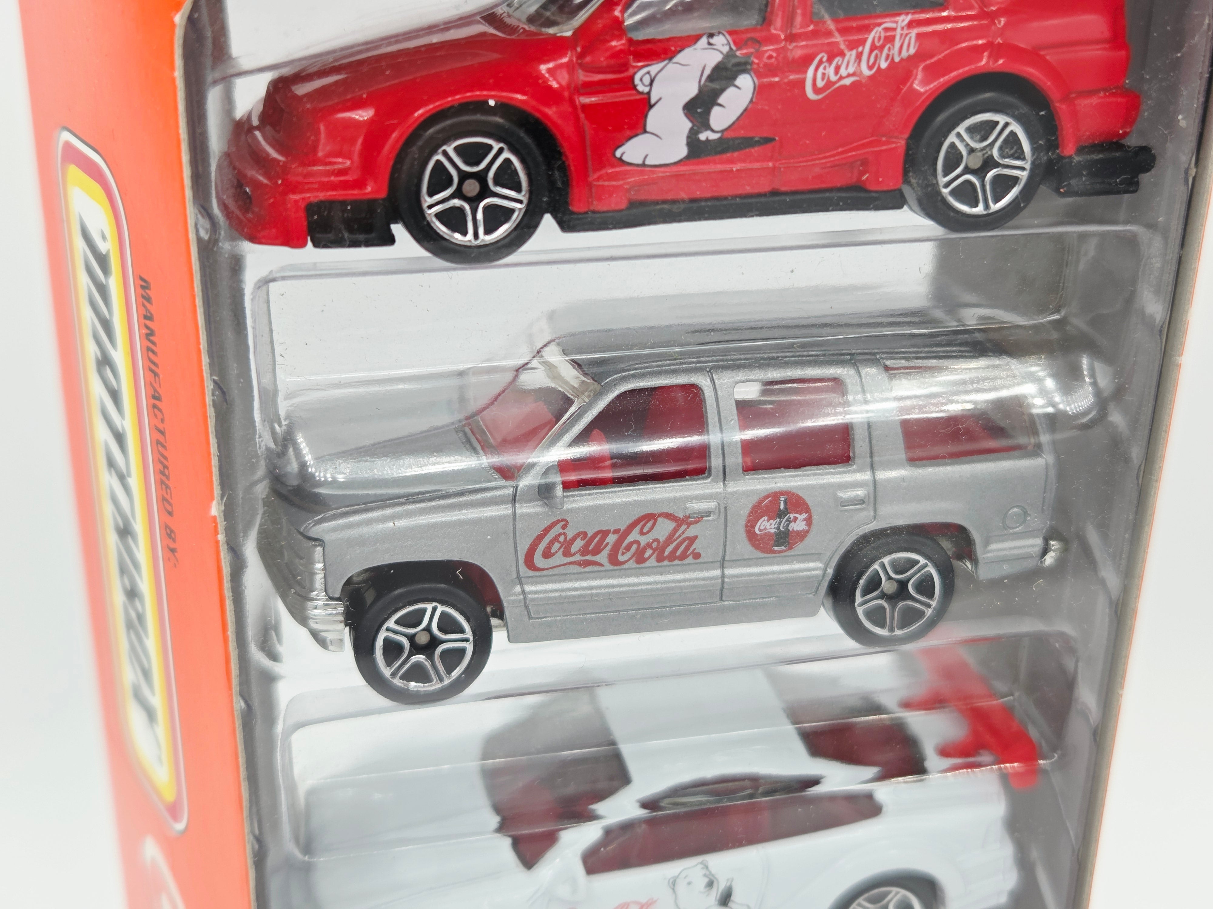 Matchbox Coca-Cola 5 Pack - Exclusive Designs - BMW, Chevy Tahoe (1999)