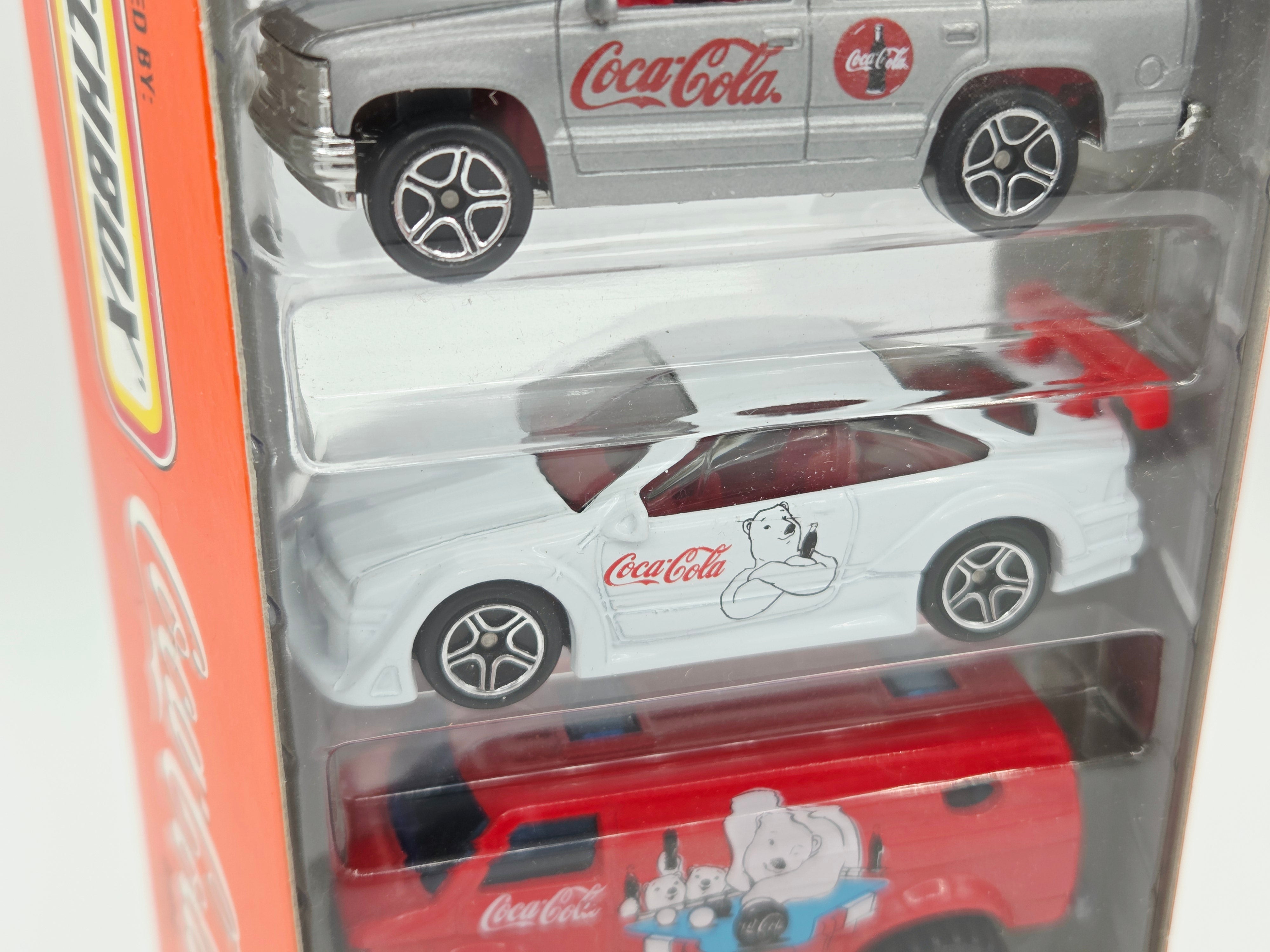 Matchbox Coca-Cola 5 Pack - Exclusive Designs - BMW, Chevy Tahoe (1999)