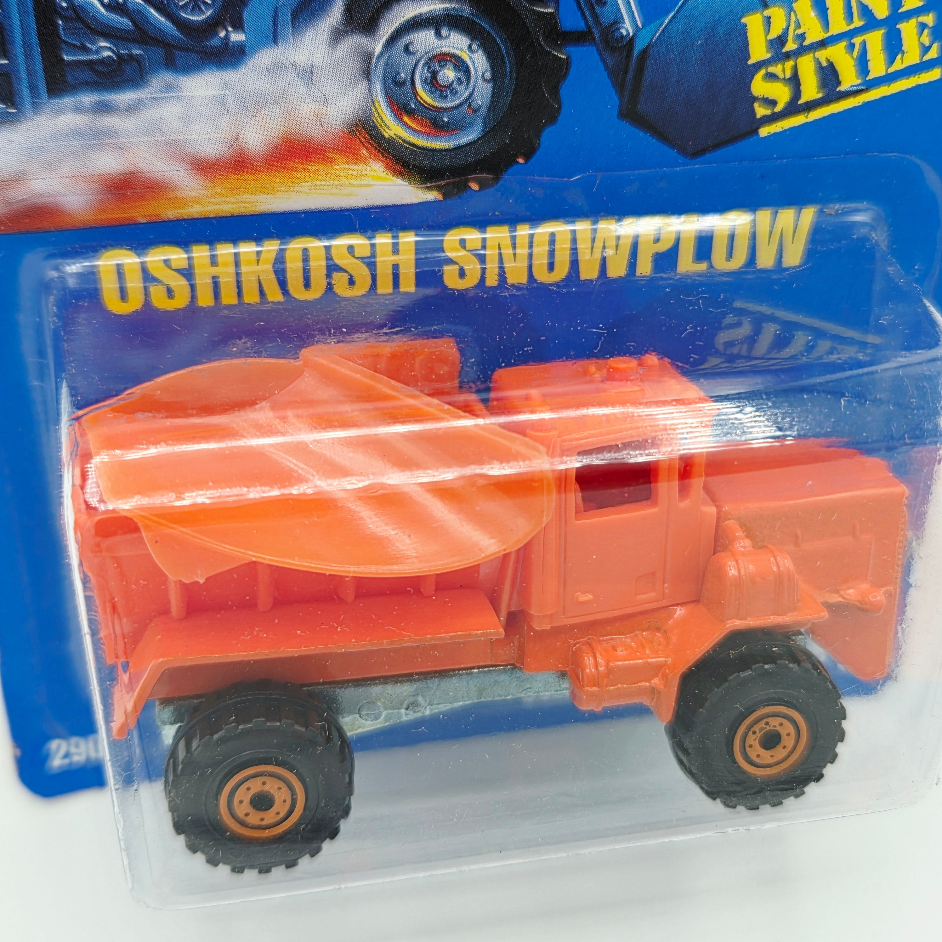 Hot Wheels Oshkosh Snow Plow Truck #201 - Orange (1991 HW Basic / Mainline)