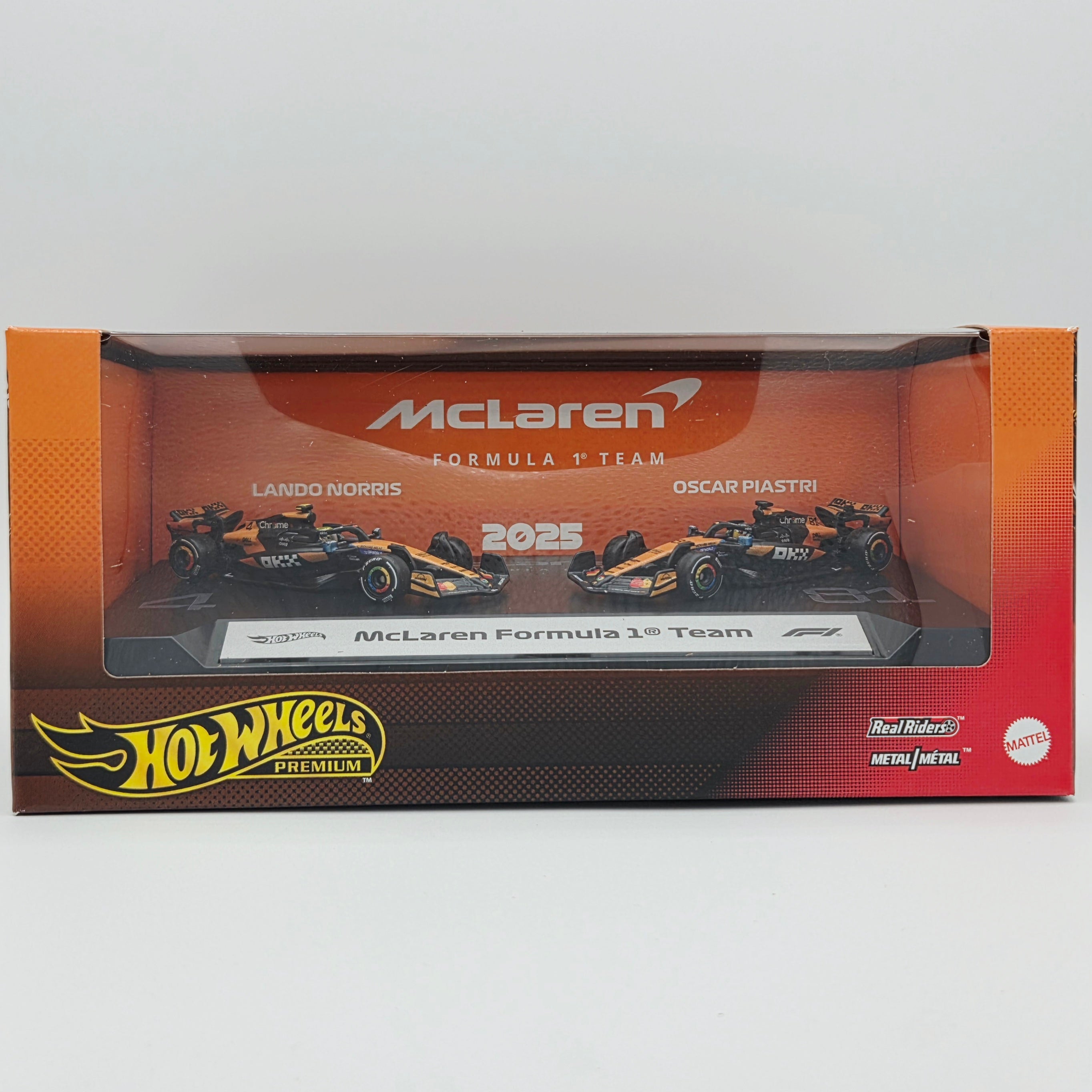 Hot Wheels - McLaren Formula 1 Team 2025 #4 Norris & #81 Piastri (2026 F1 Premium 2 Pack Box Set)