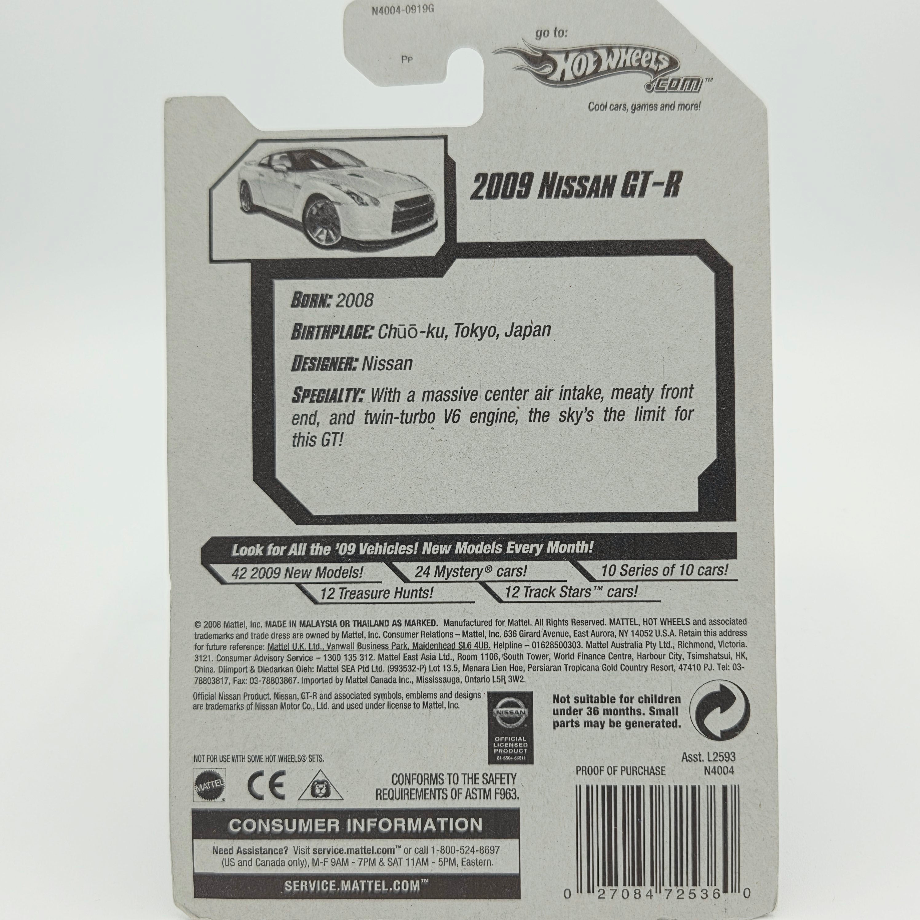 Hot Wheels Nissan GT-R (2009 HW Basic - New Models)