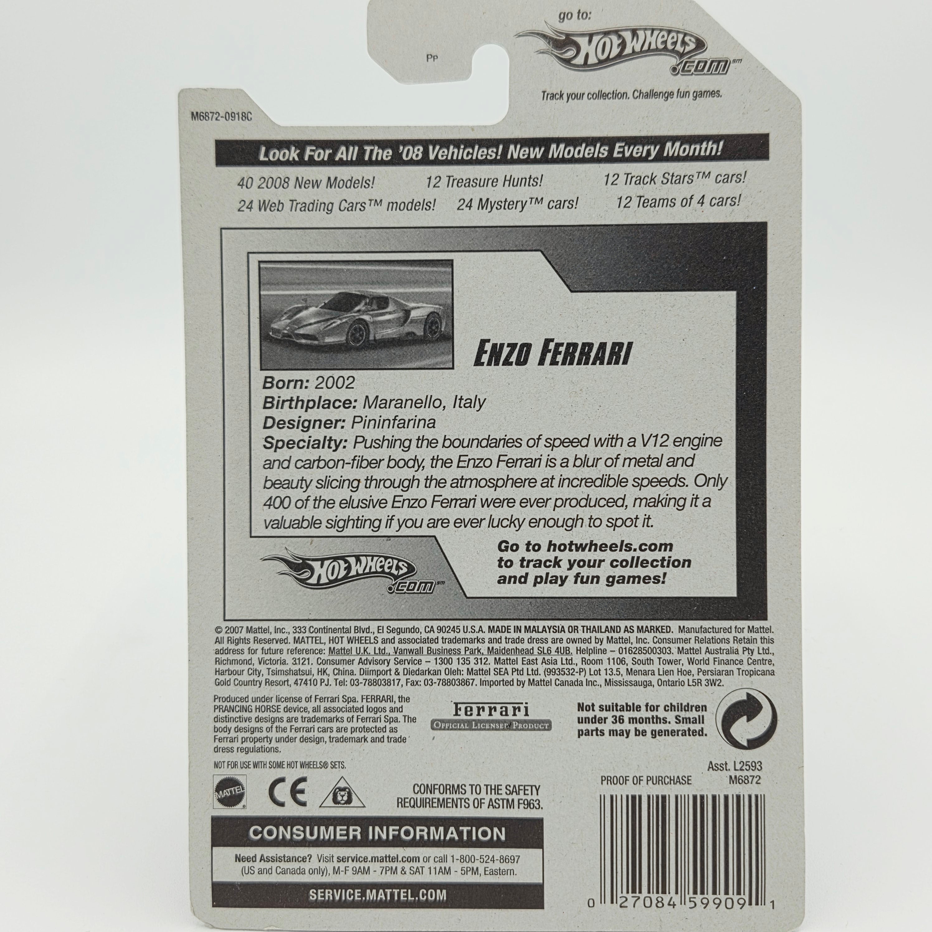 Hot Wheels Enzo Ferrari (2008 HW Basic - Team Exotics)