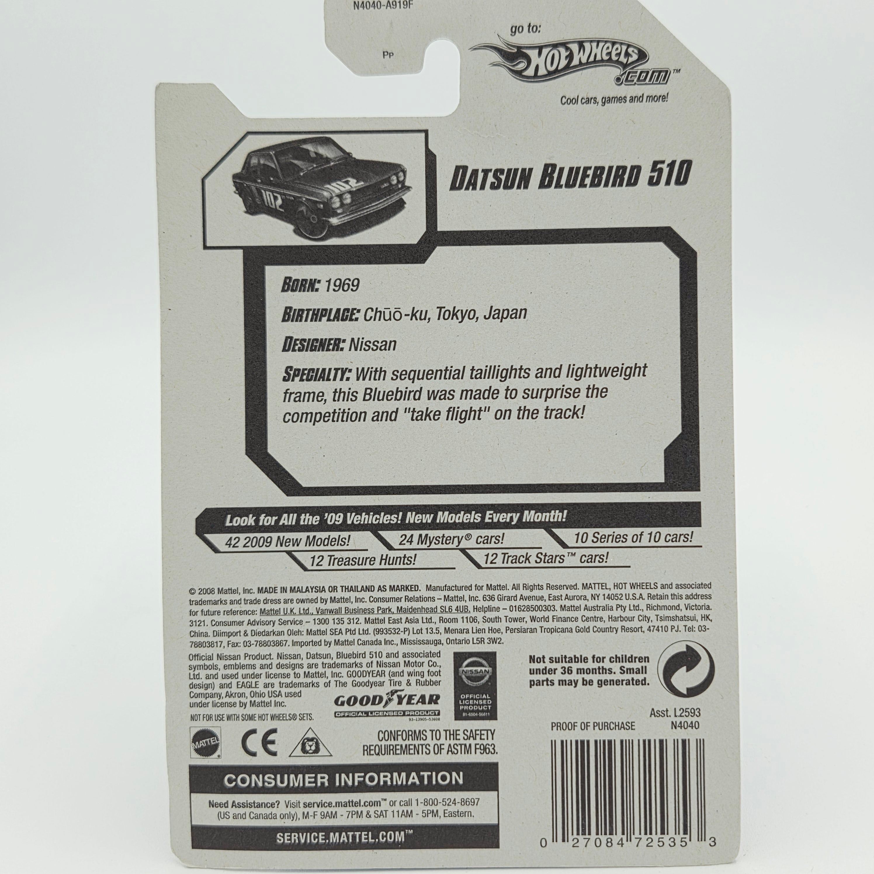 Hot Wheels Datsun Bluebird 510 (2009 HW Basic - New Models)