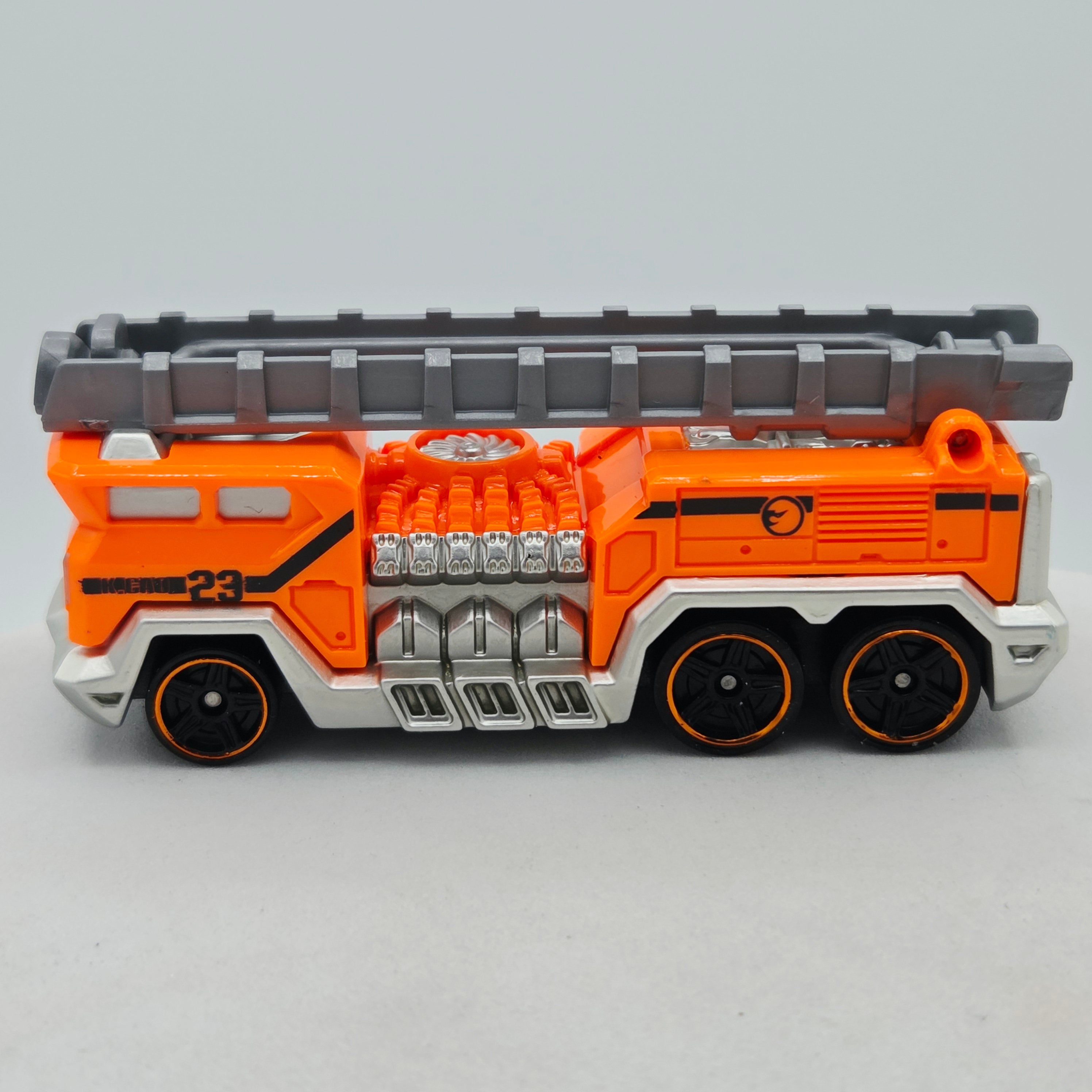 Hot Wheels 5 Alarm Fire Truck - Tandem Axel (2009 HW Basic - New Models)