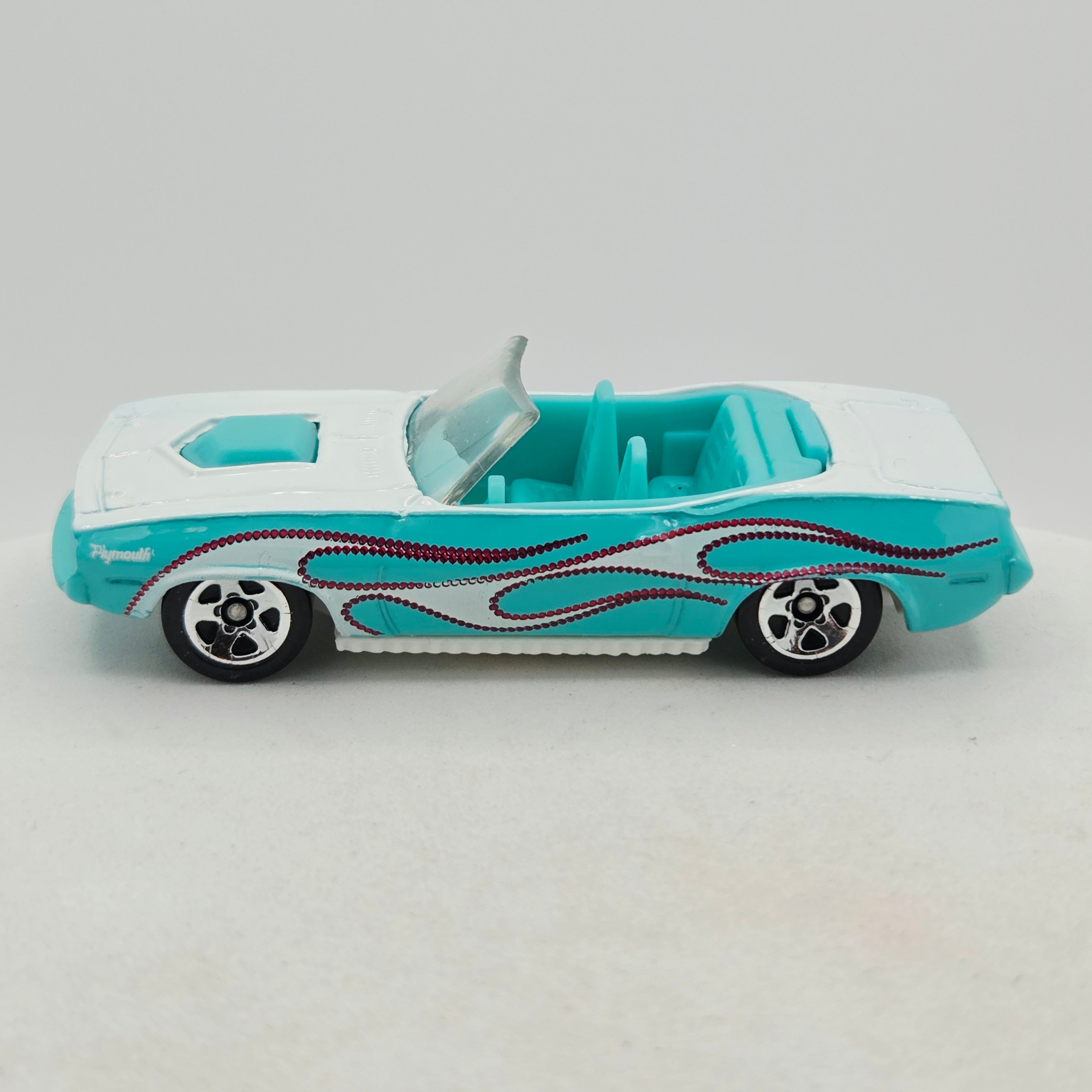 Hot Wheels '70 Plymouth Barracuda Convertible (2008 HW Mardi Gras - Walmart Exclusive)