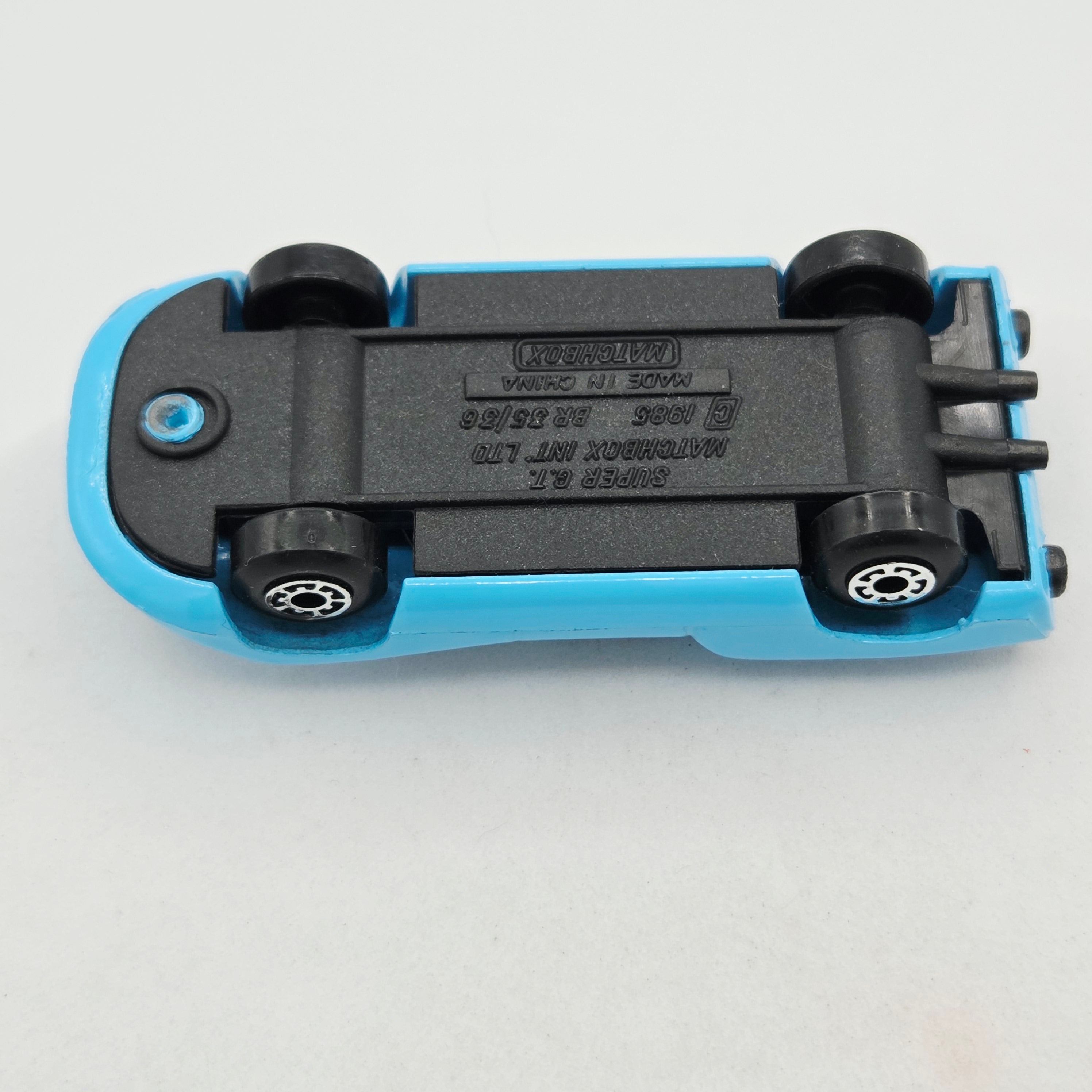 Matchbox Porsche 910 - Light Blue, China Base, 5 Dash Wheels (1987 MBX Super G.T.)