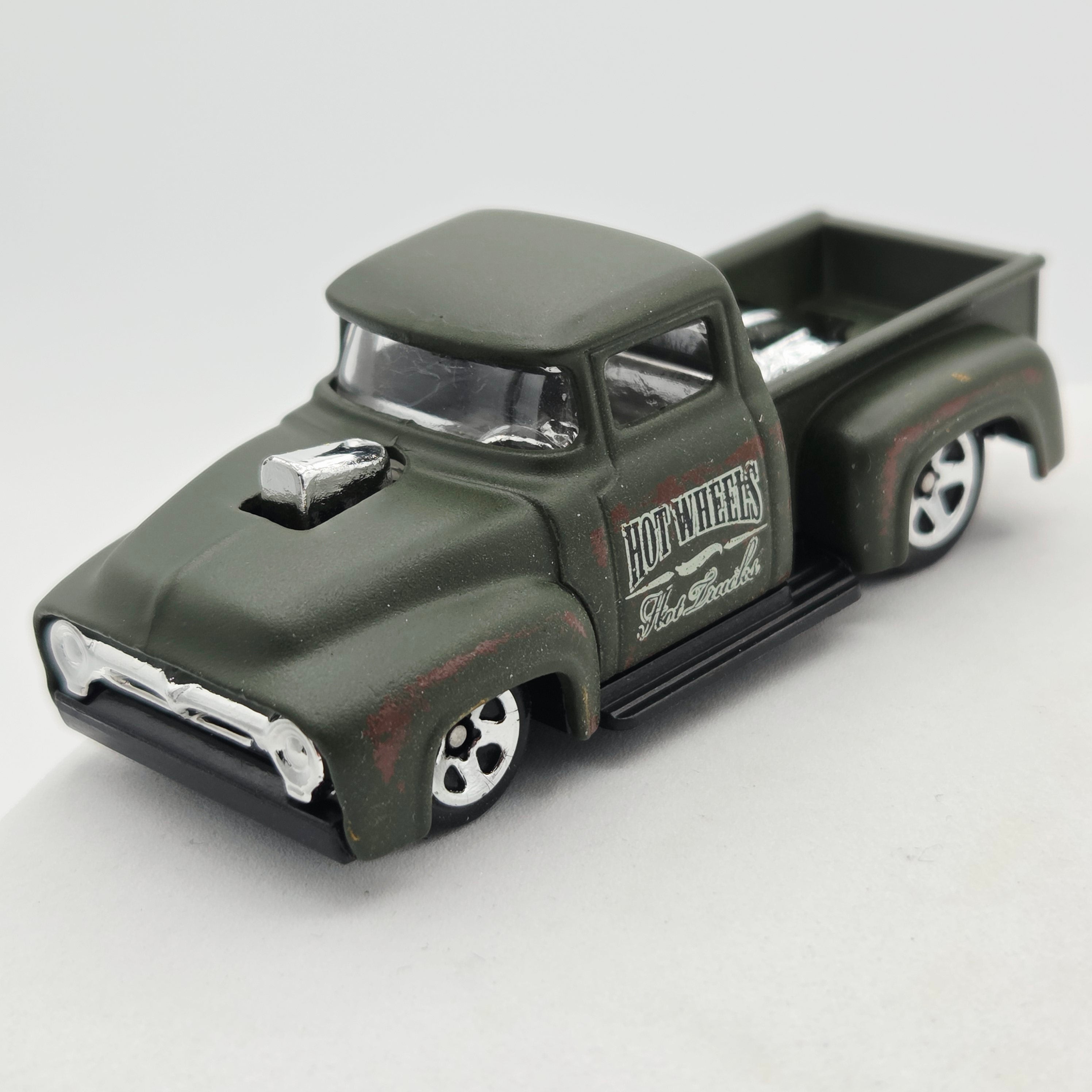 Hot Wheels Custom '56 Ford Truck - Olive Green Patina (2017 HW Basic - Hot Trucks)