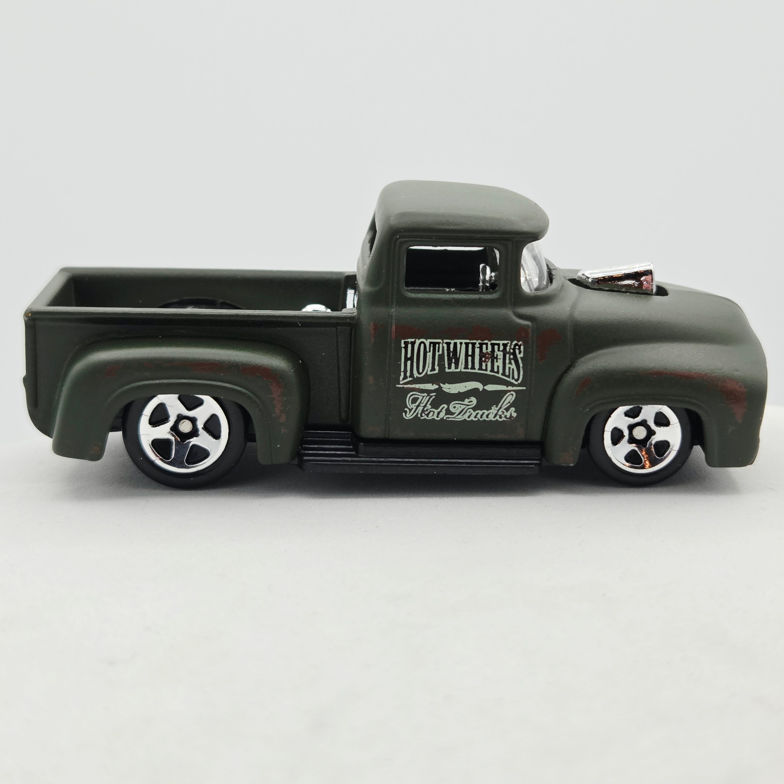 Hot Wheels Custom '56 Ford Truck - Olive Green Patina (2017 HW Basic - Hot Trucks)