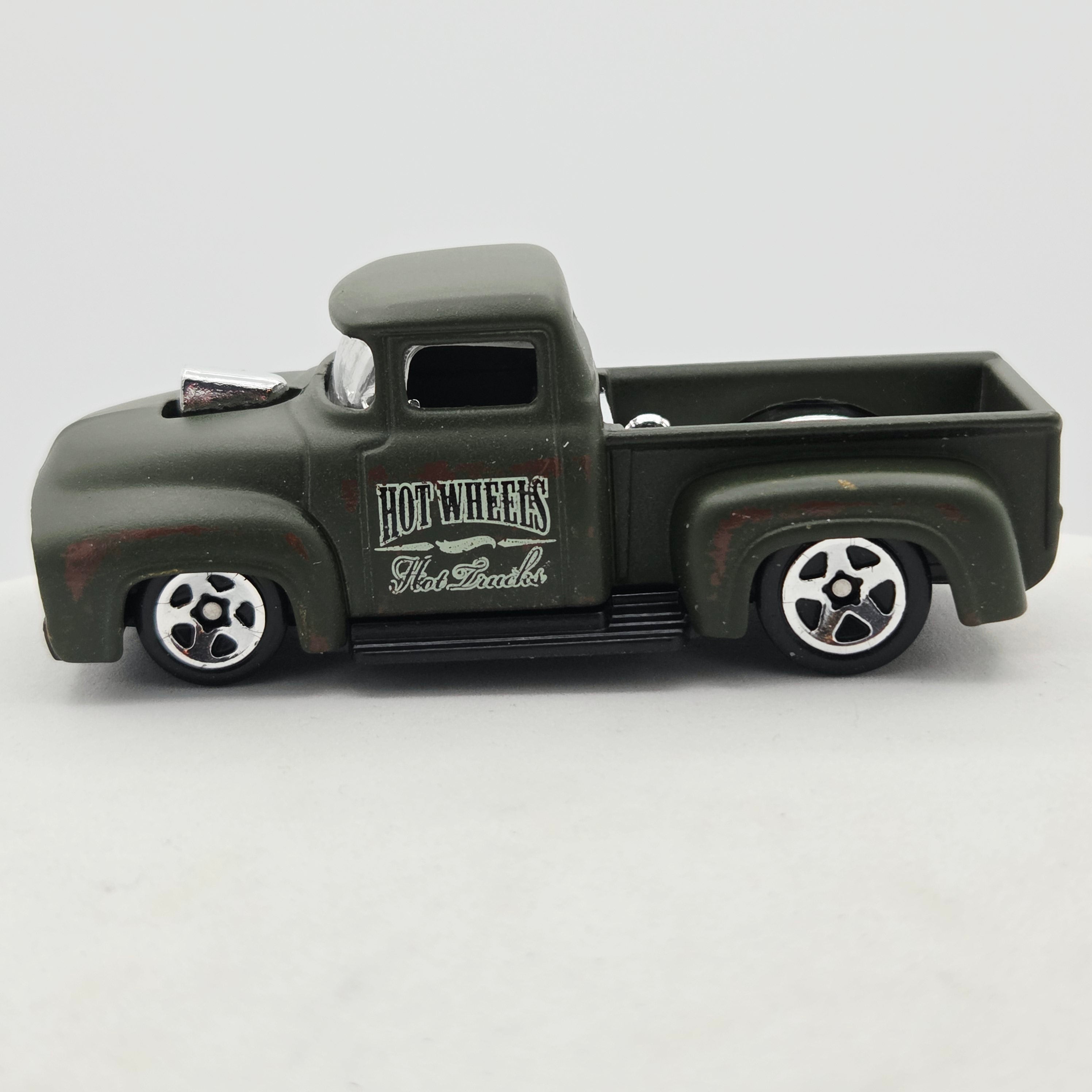 Hot Wheels Custom '56 Ford Truck - Olive Green Patina (2017 HW Basic - Hot Trucks)