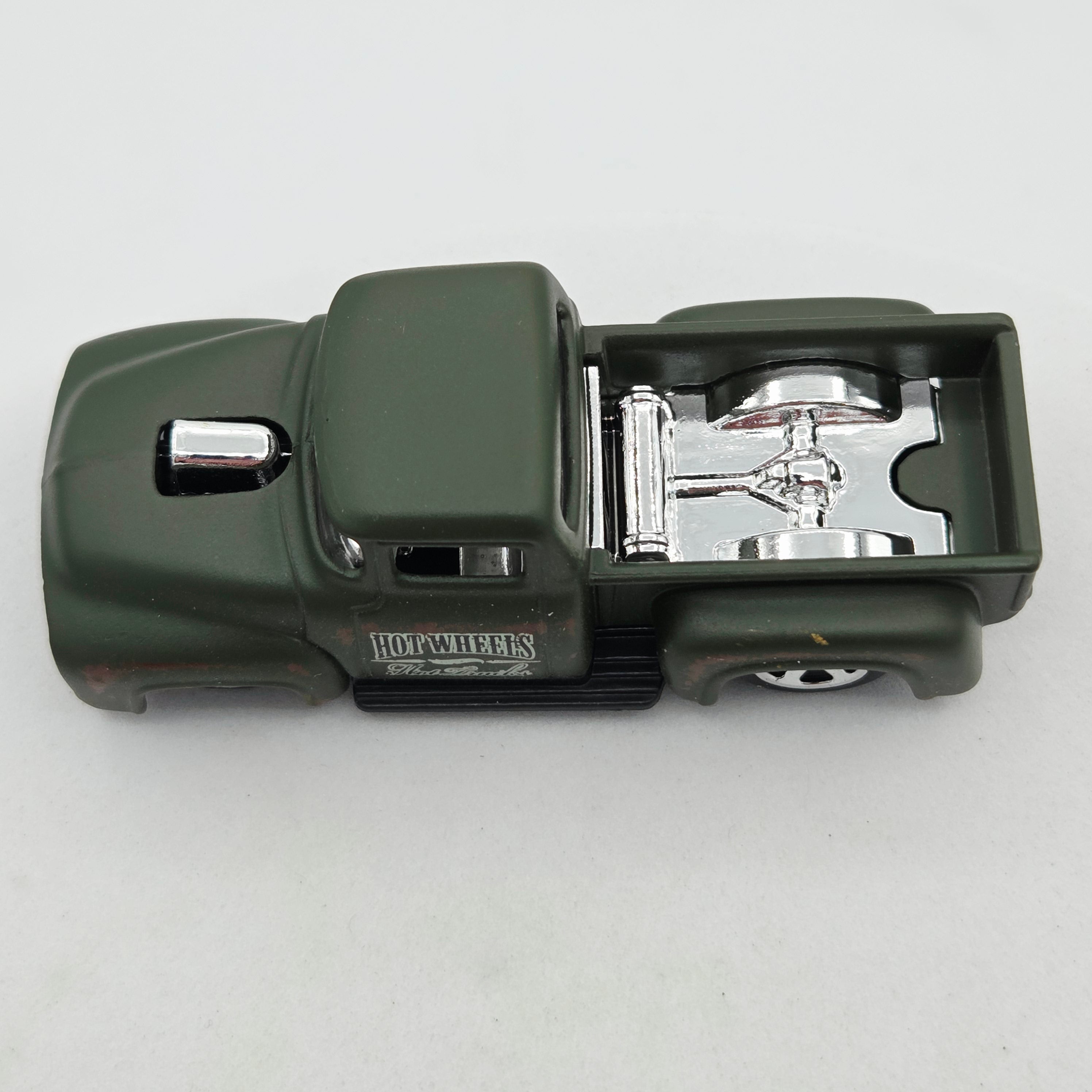 Hot Wheels Custom '56 Ford Truck - Olive Green Patina (2017 HW Basic - Hot Trucks)