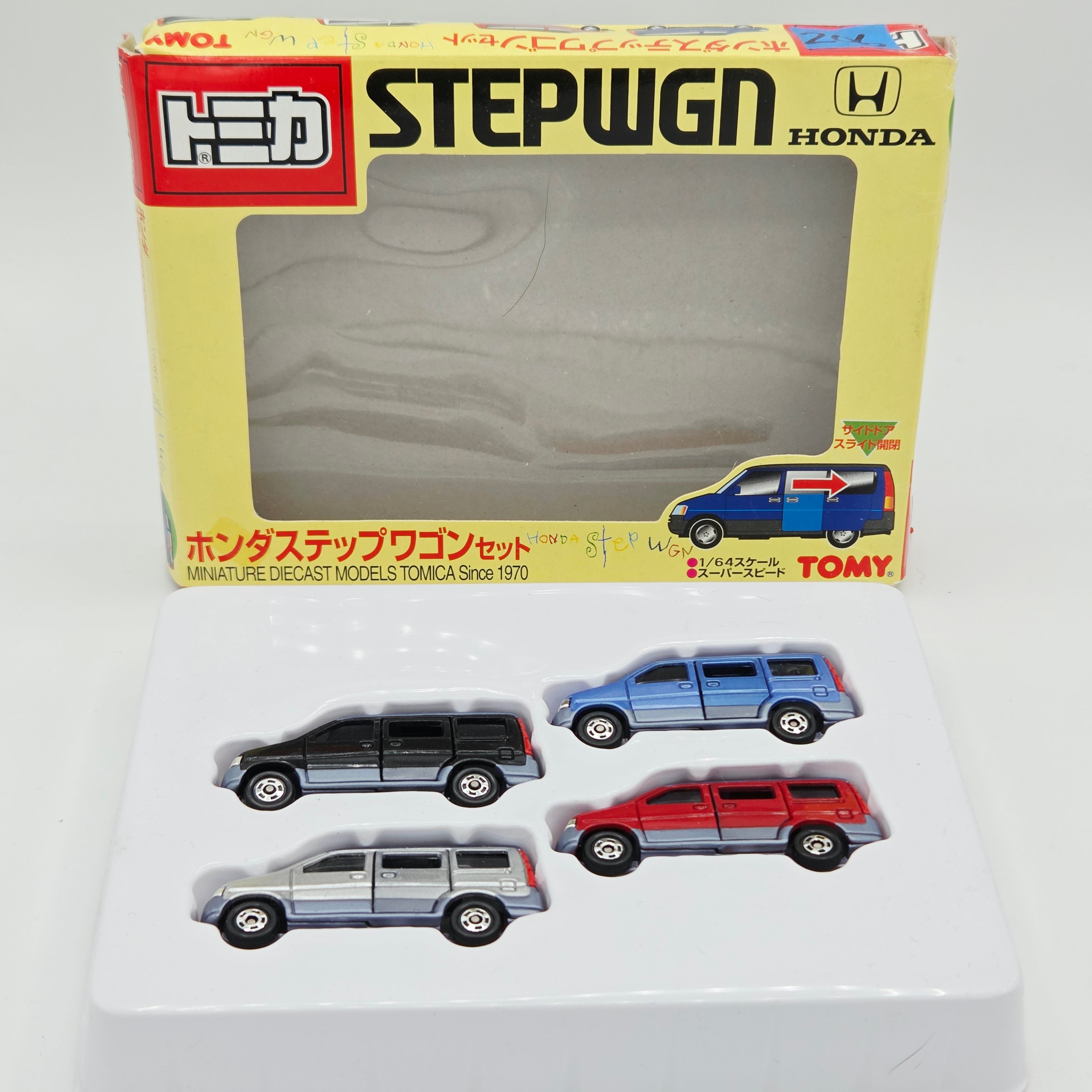 Takara Tomy - Honda Step Wagon Minivans Box Set of 4 Cars (Tomica) *OPEN BOX*