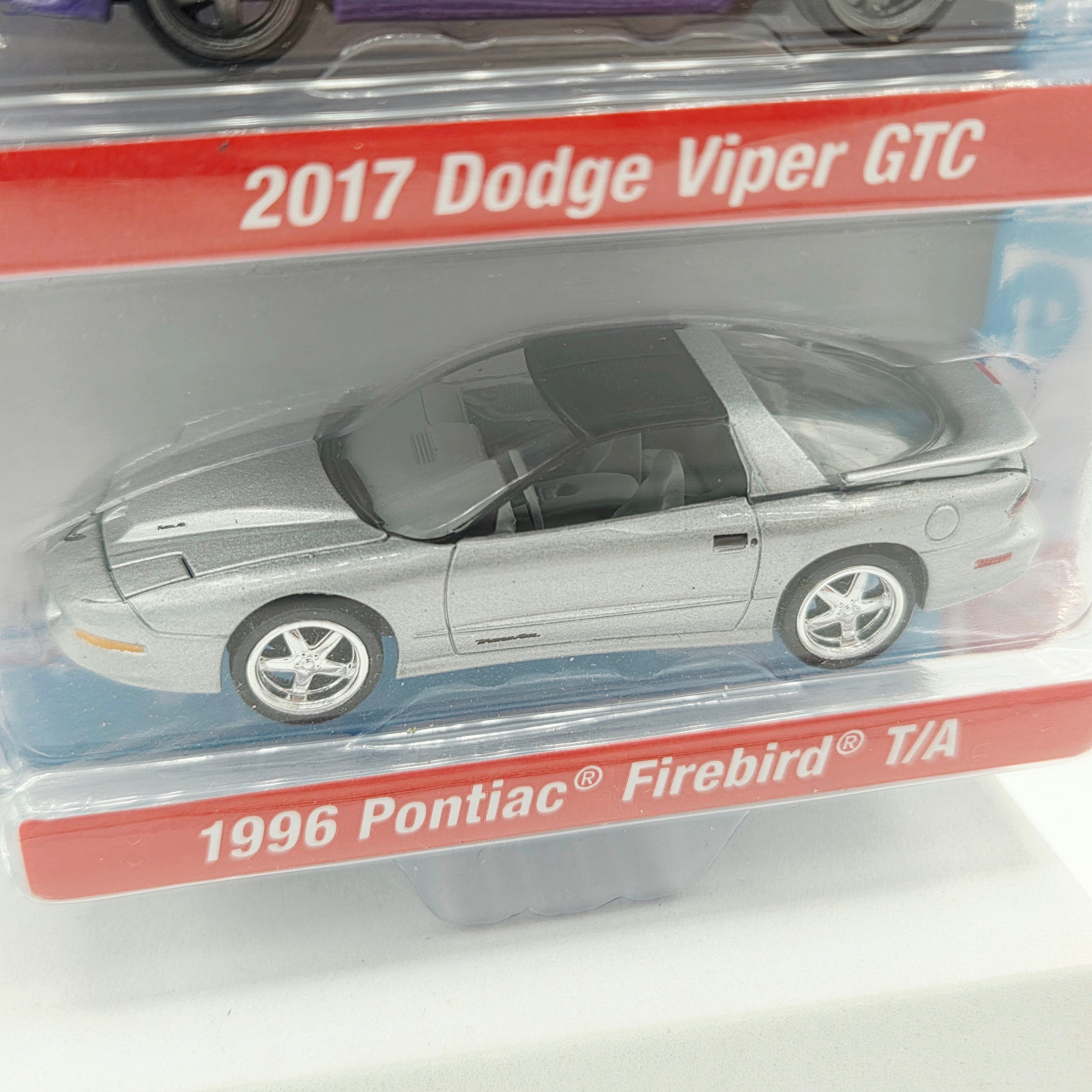 Auto World '17 Dodge Viper GTC / '96 Pontiac Firebird T/A - 1:64 (2022 Target Exclusive 2-Pack Rel.1 Ver.B) 1 of only 6668