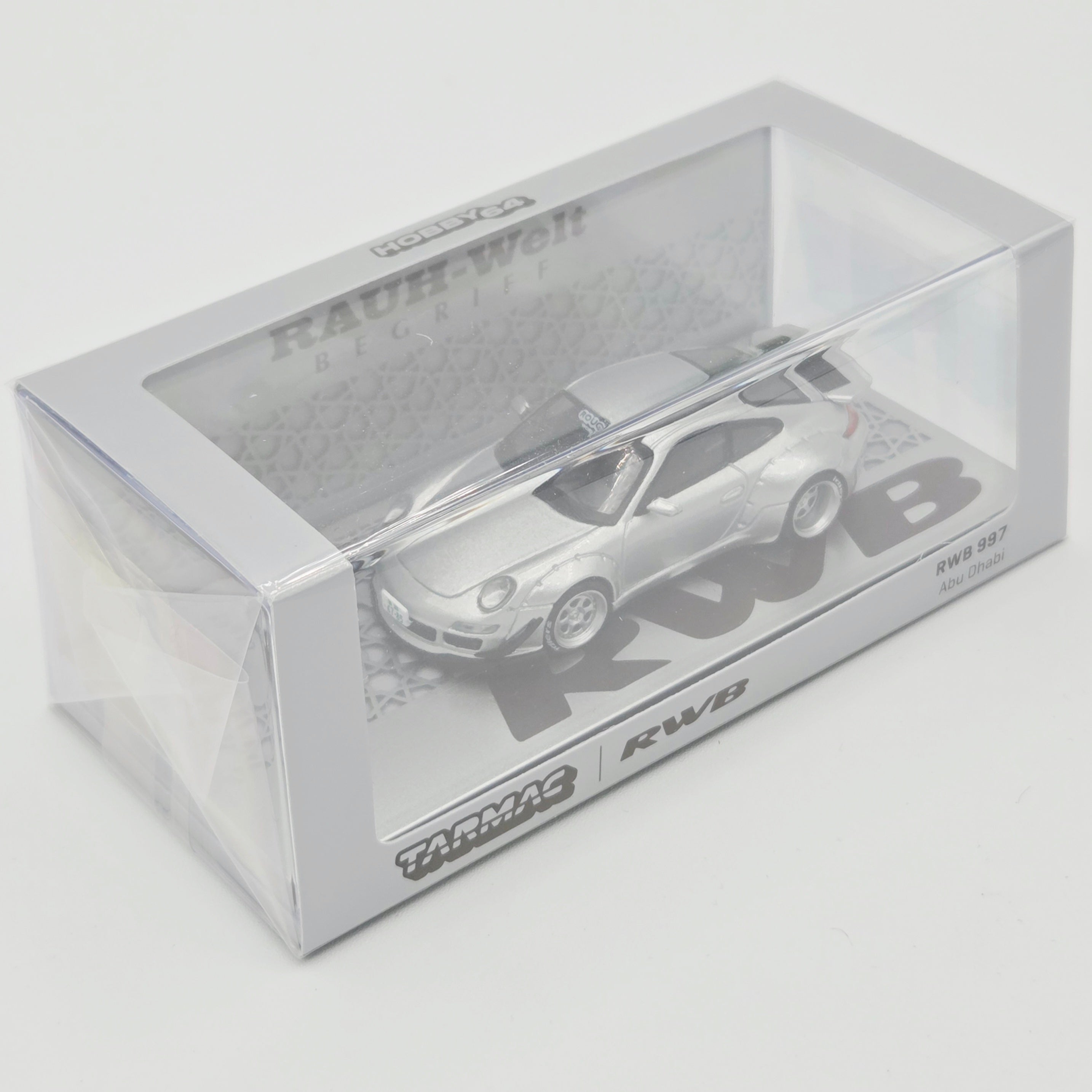 Tarmac Works RWB Porsche 997 Abu Dhabi - 1:64, Silver (2024 Hobby64)