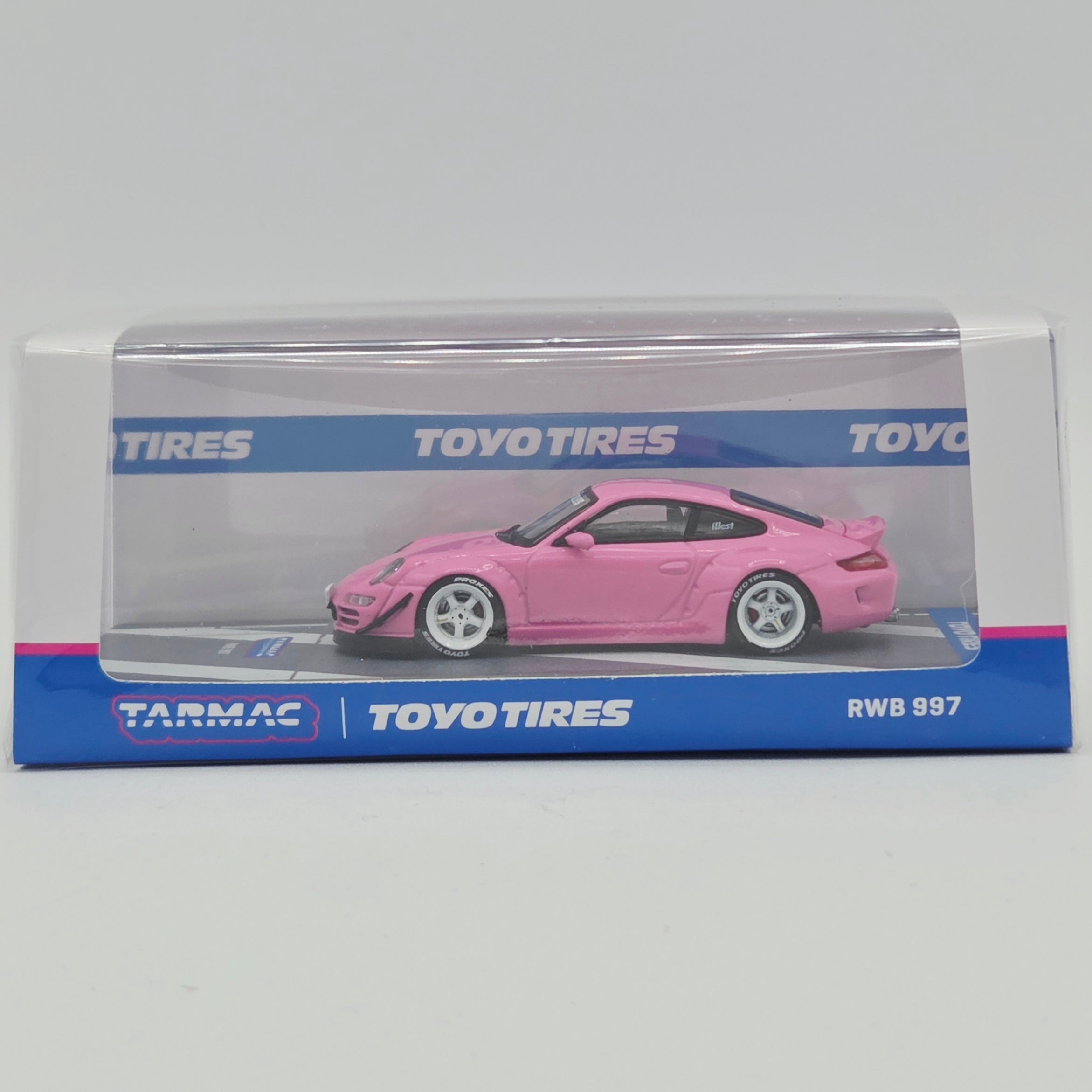 Tarmac Works RWB Porsche 997 - 1:64 scale, Toyo Tires, Pink (2024 Hobby64)