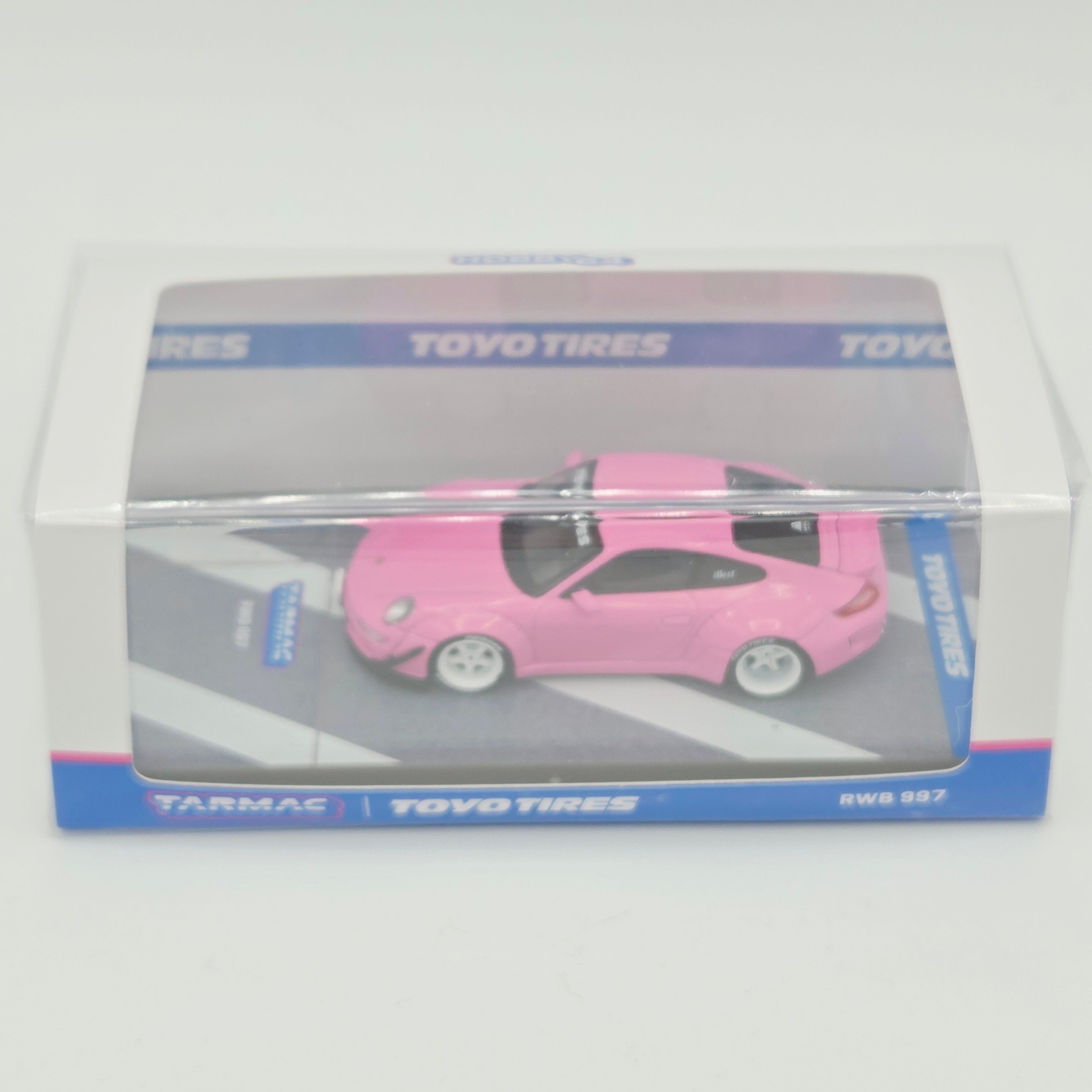Tarmac Works RWB Porsche 997 - 1:64 scale, Toyo Tires, Pink (2024 Hobby64)