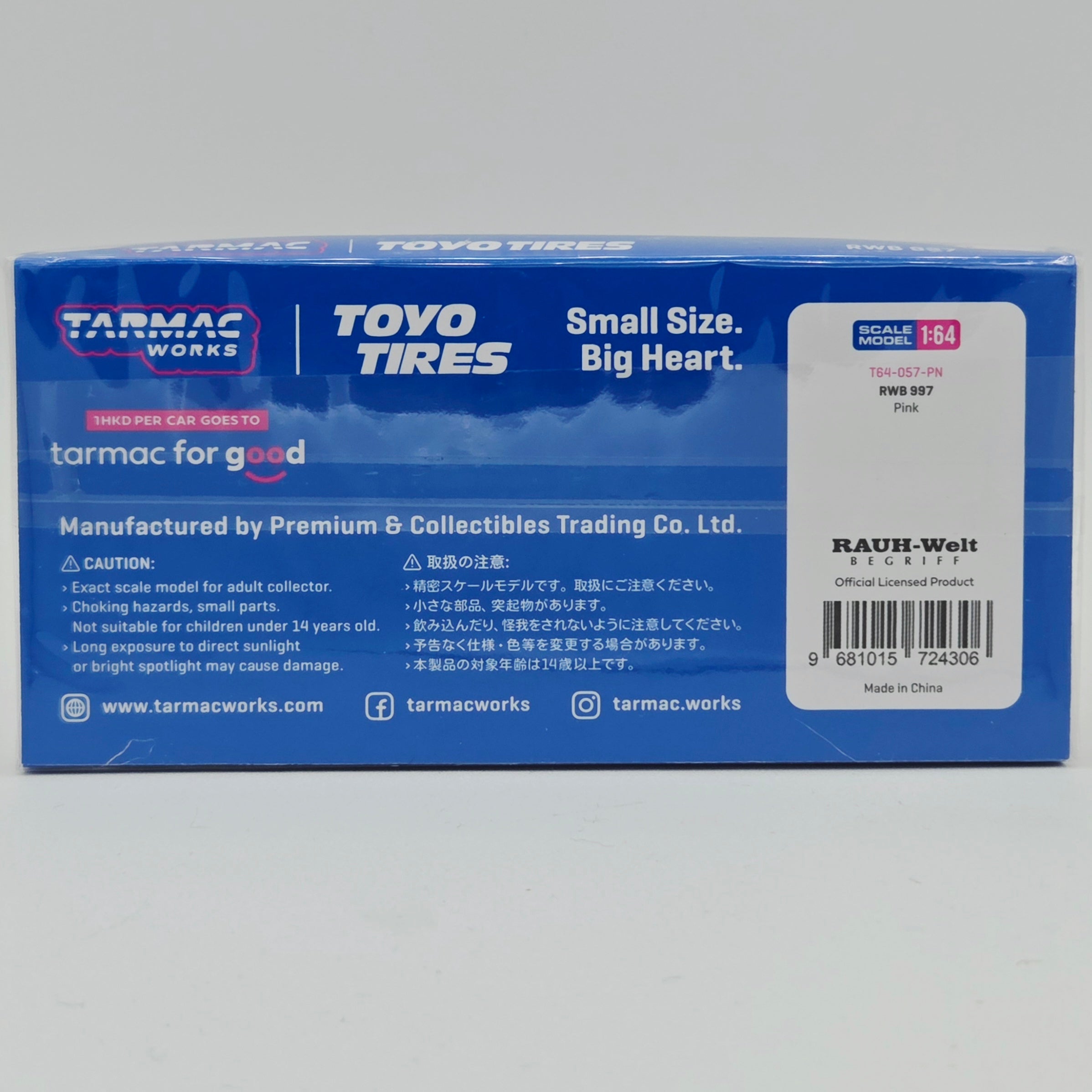 Tarmac Works RWB Porsche 997 - 1:64 scale, Toyo Tires, Pink (2024 Hobby64)