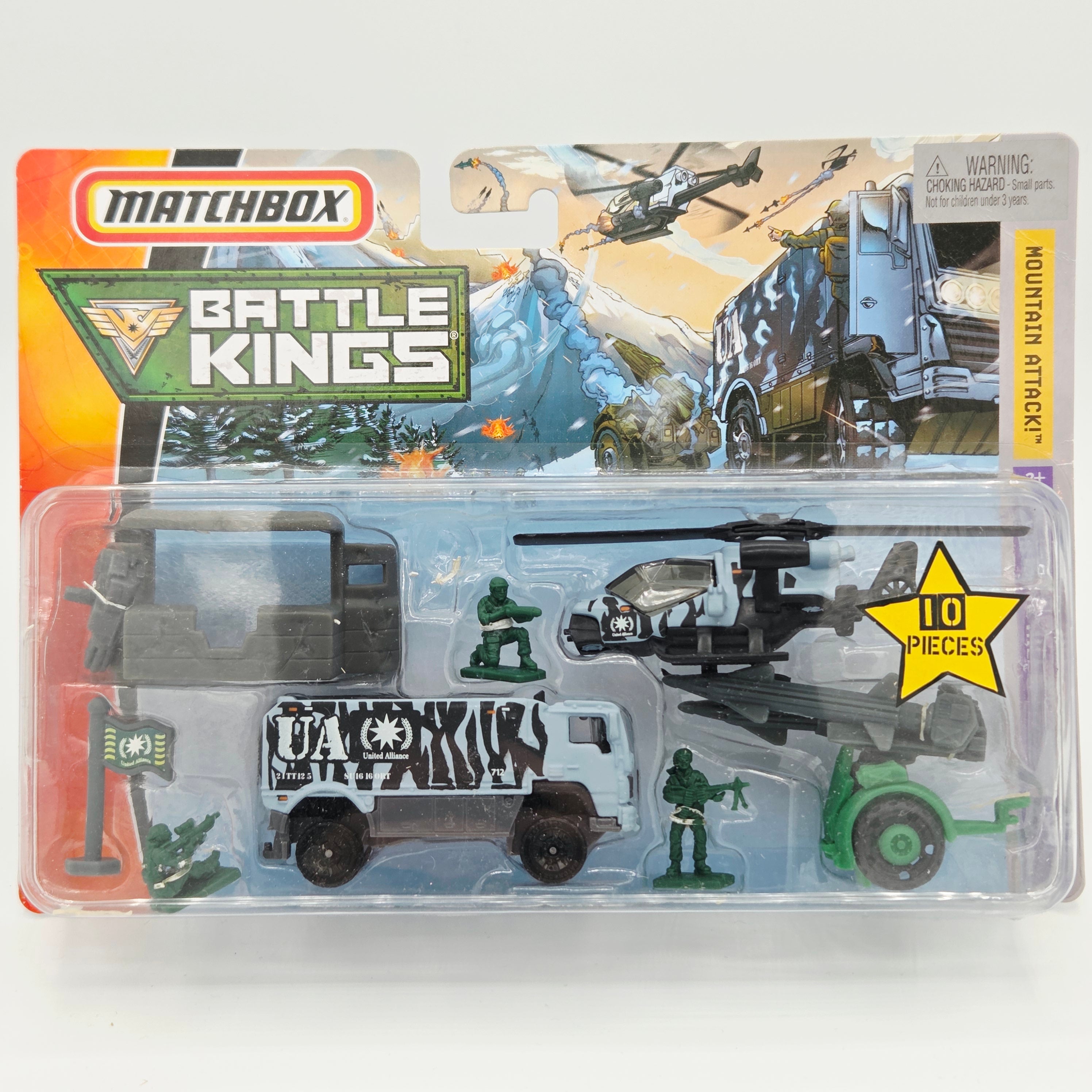 Matchbox Desert Thunder V16 / Mission Chopper - Mountain Attack (2007 MBX Battle Kings)