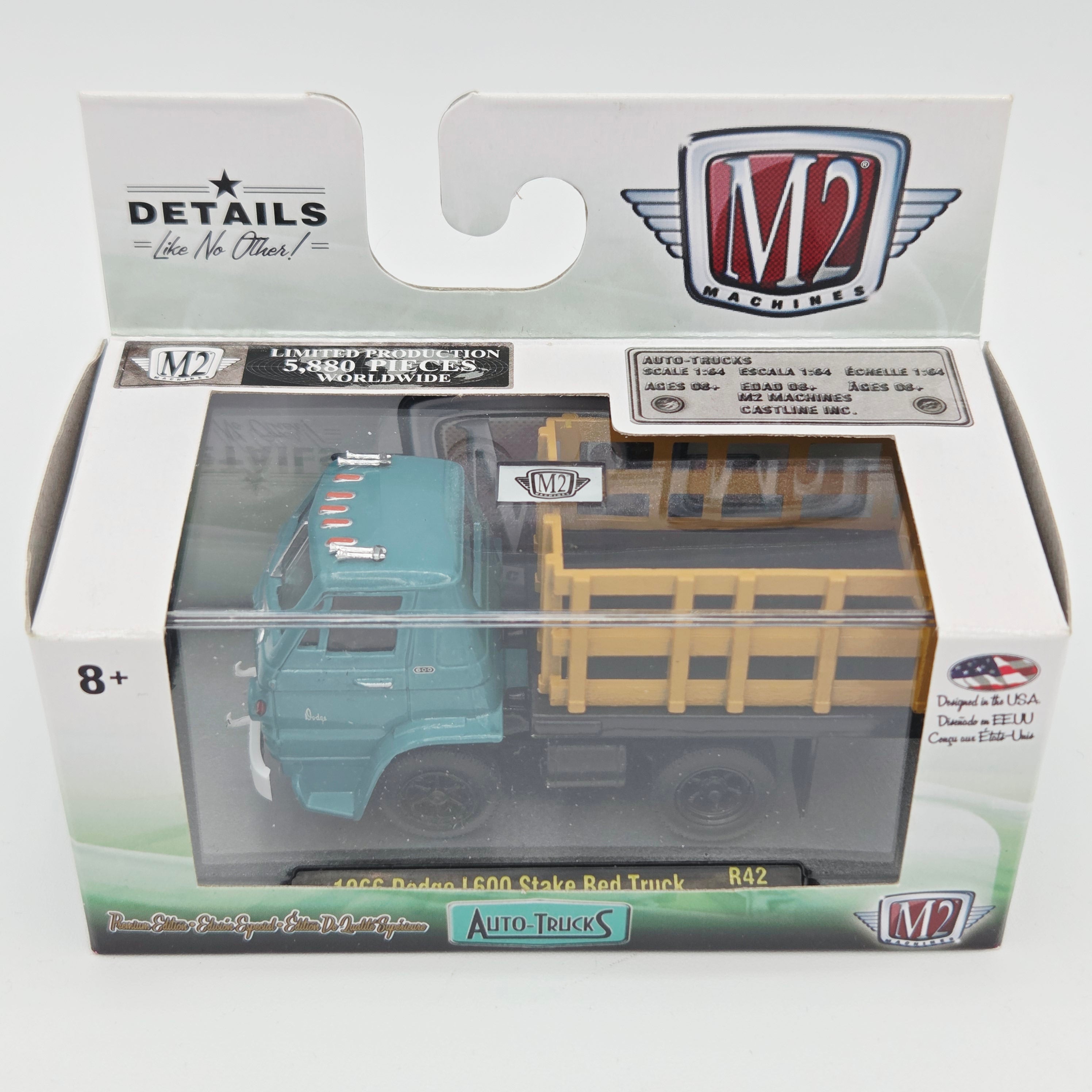 M2 Machines '66 Dodge L600 Stake Bed Truck - 1:64 (2017 Auto-Trucks R42)