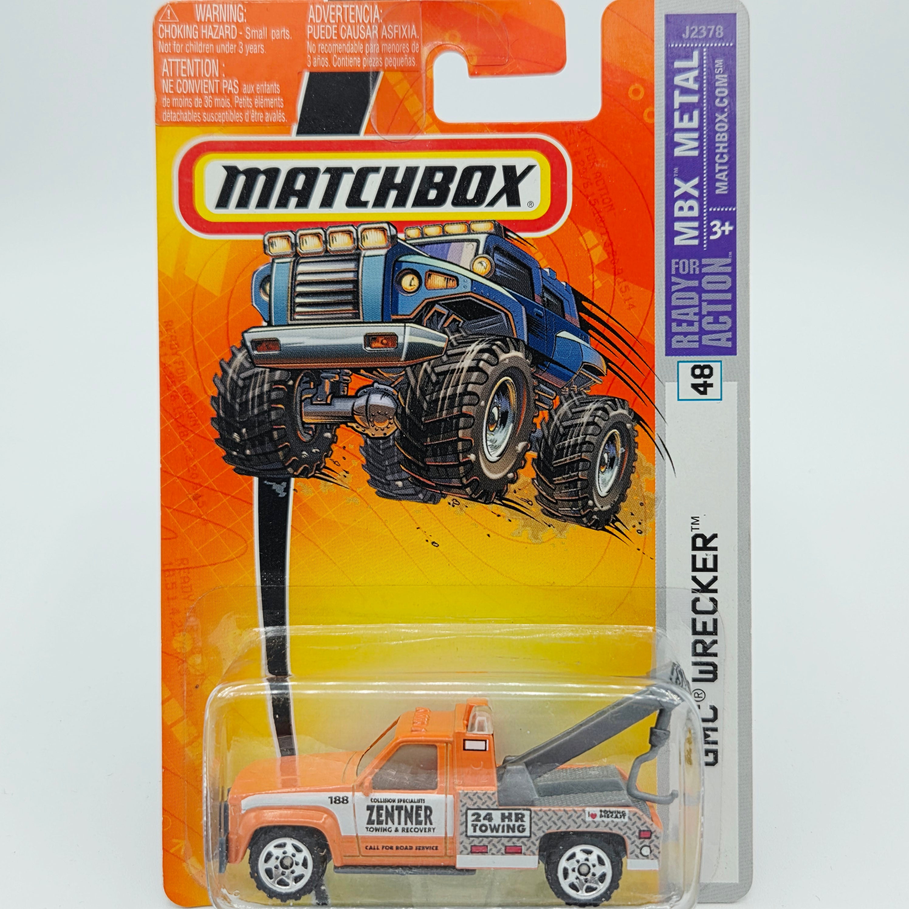 Matchbox GMC Wrecker Tow Truck "Zentner" (2006 MBX Basic - Metal)