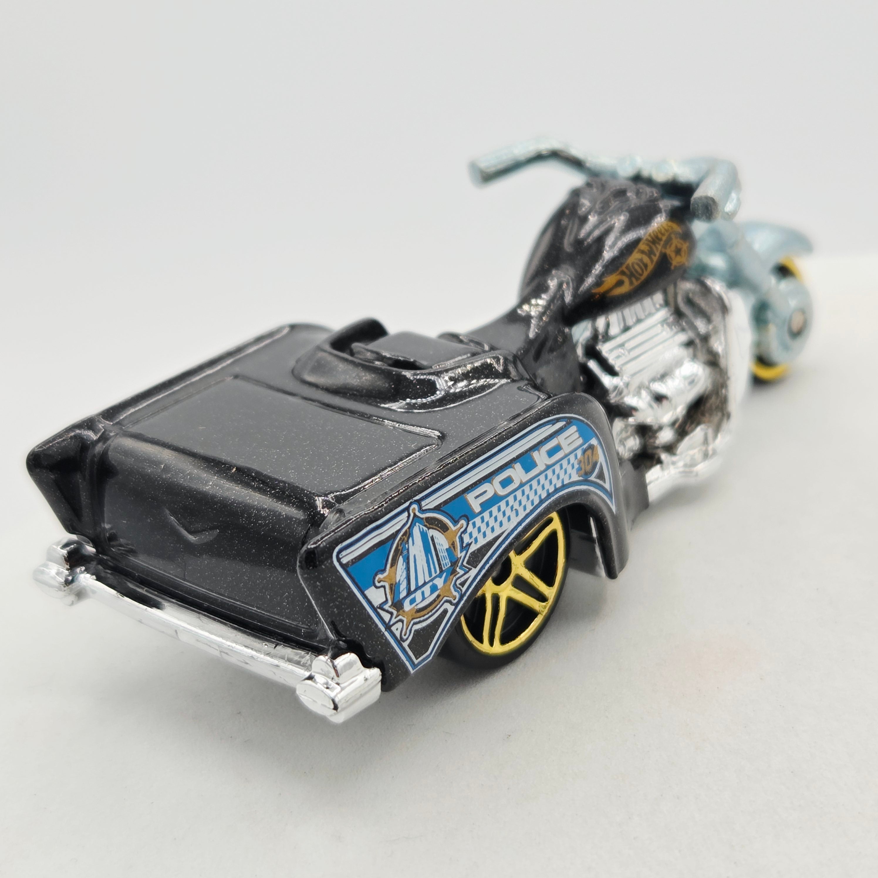 Hot Wheels Boss Hoss Motorcycle "Police" / '57 Chevy Trike (2012 HW City Works 5 Pack - Multipack Exclusive)