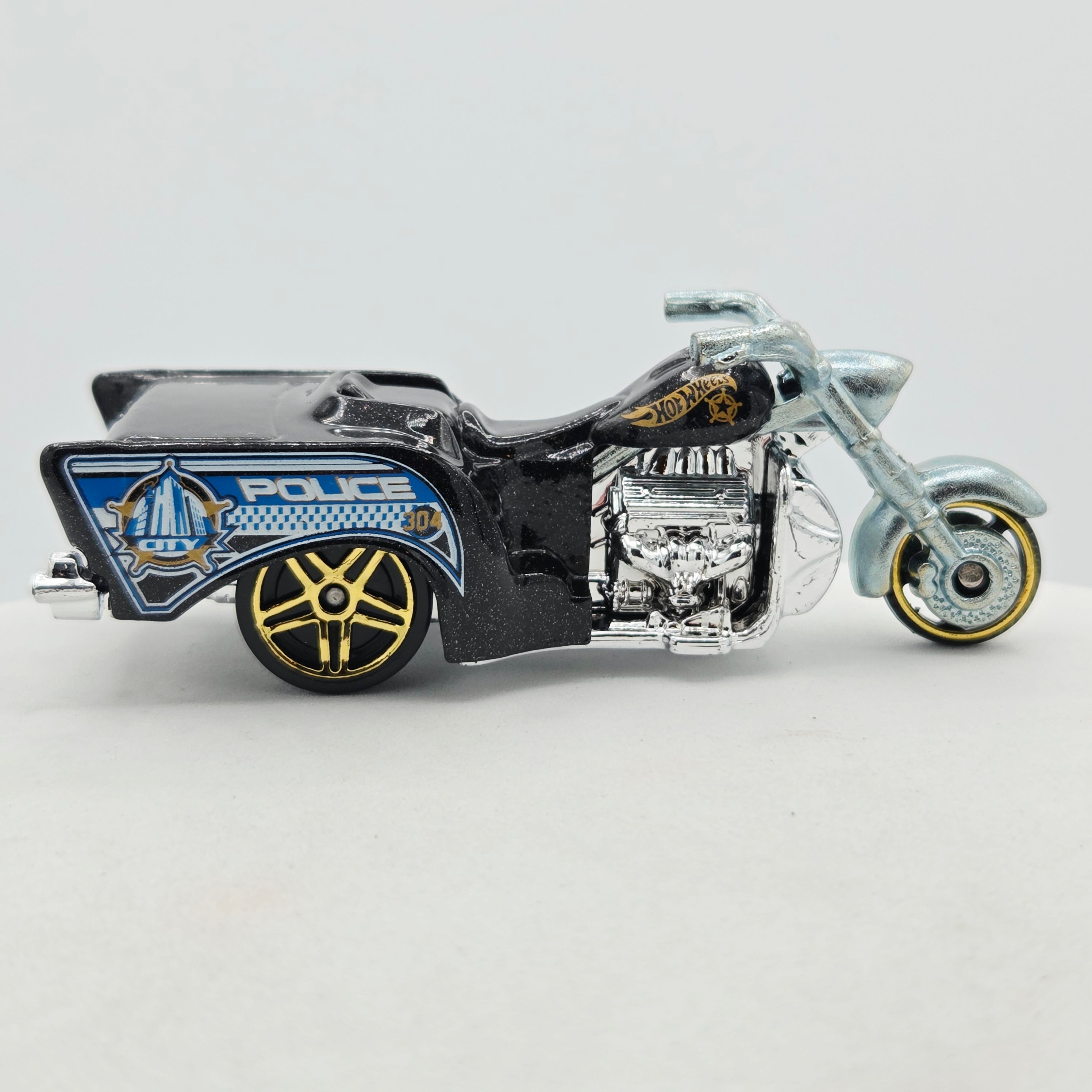 Hot Wheels Boss Hoss Motorcycle "Police" / '57 Chevy Trike (2012 HW City Works 5 Pack - Multipack Exclusive)