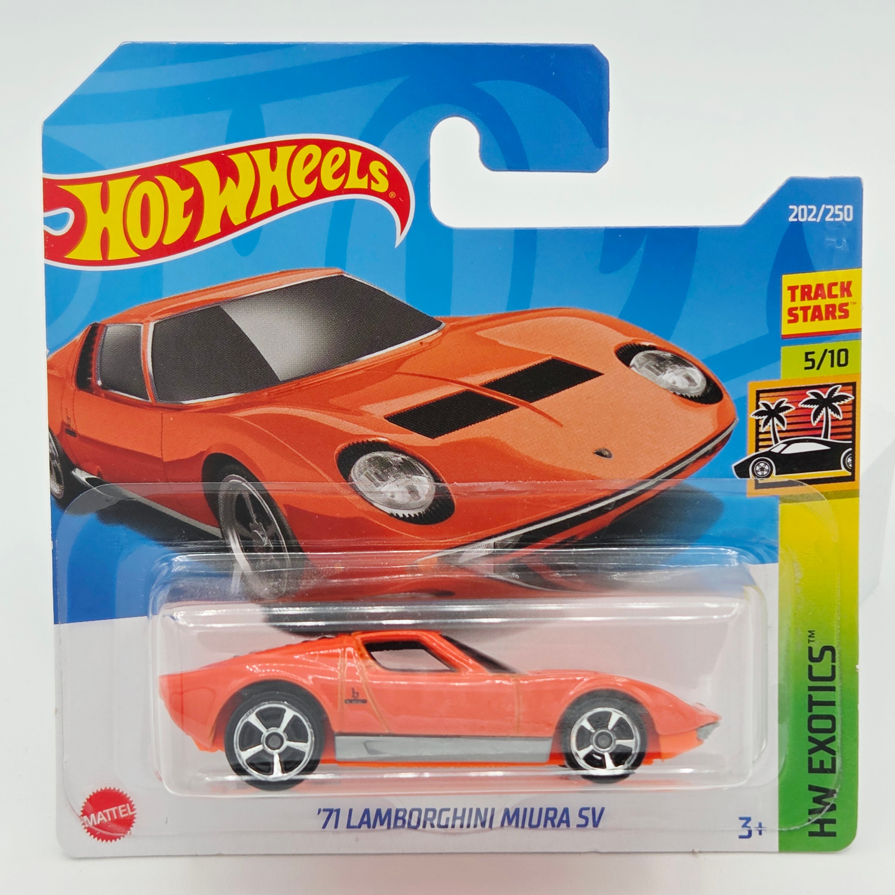 Hot Wheels '71 Lamborghini Miura SV - Short Card (2022 HW Basic - Exotics)