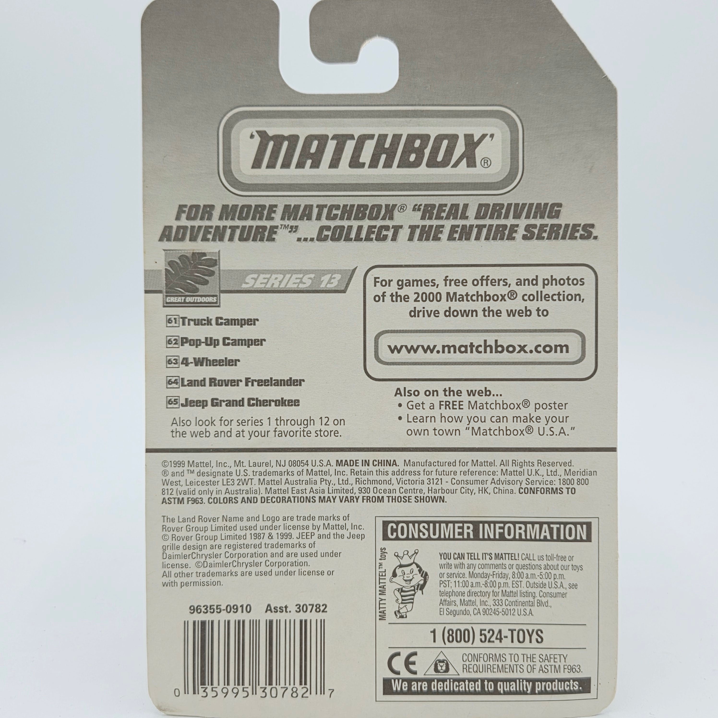 Matchbox Pop Up Camper Trailer (2000 MBX Basic - Great Outdoors)