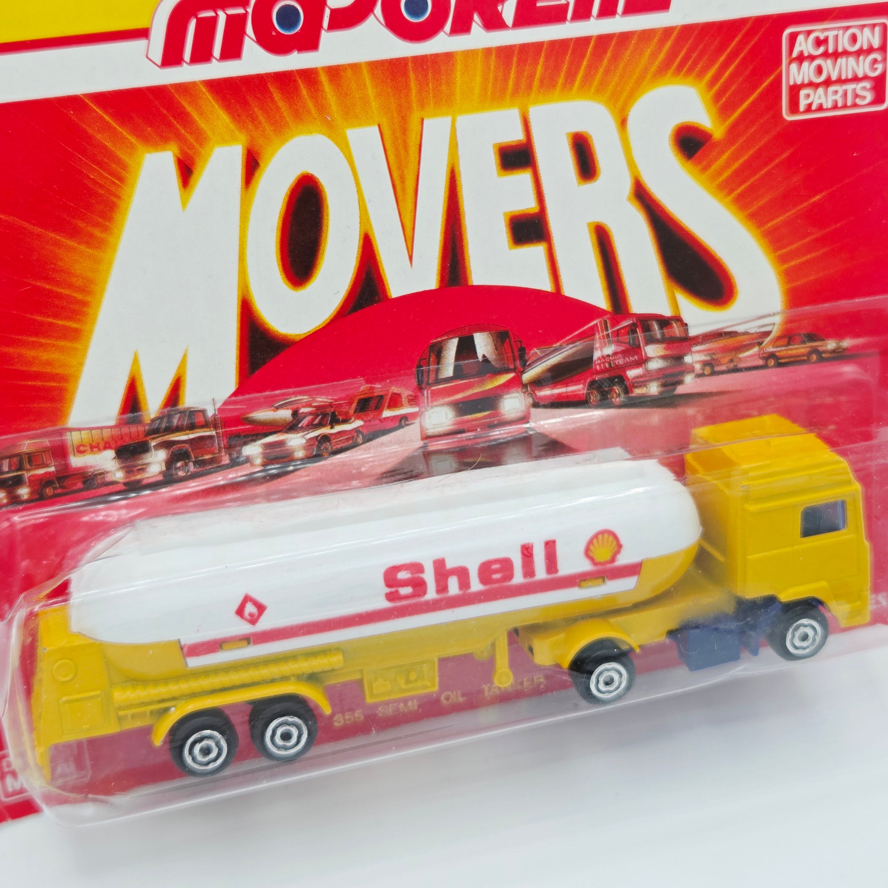 Majorette Volvo Tanker Semi Truck "Shell Oil" #355 (1990 Movers 300 Series)
