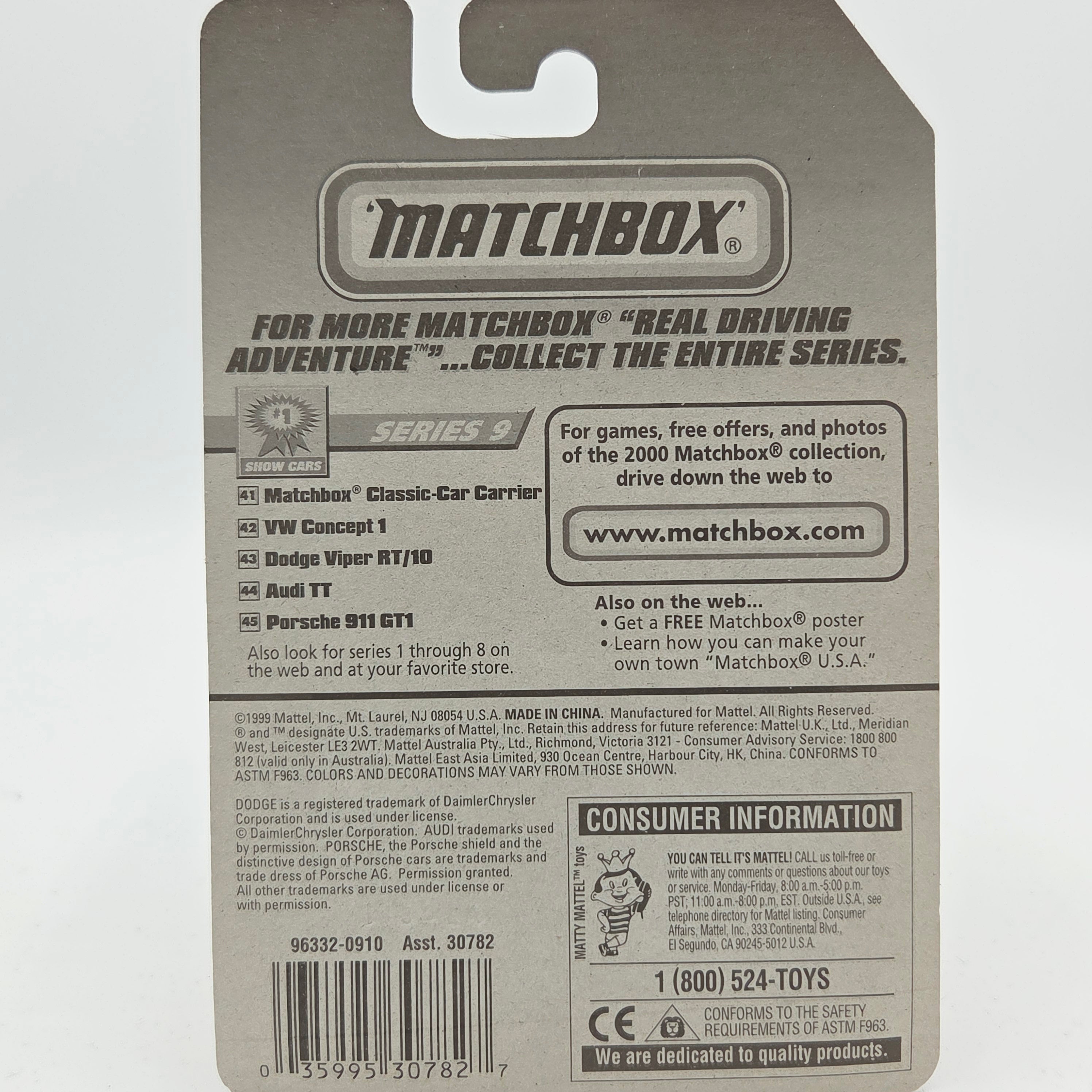 Matchbox Porsche 911 GT1 (2000 MBX Basic - Show Cars)