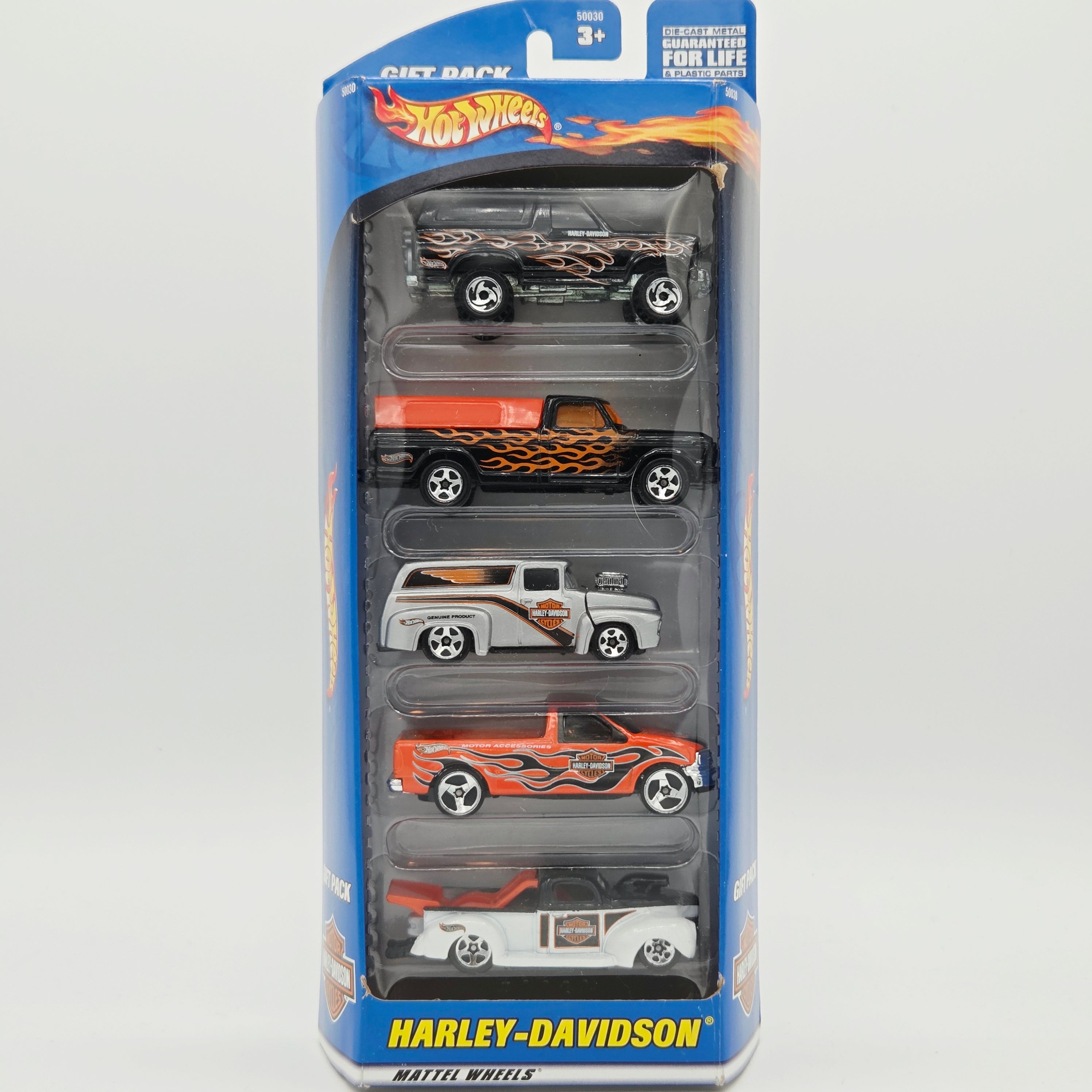 Hot Wheels Harley Davidson 5 Pack - Exclusive Designs - Ford Bronco, Panel, Pickup (2000)
