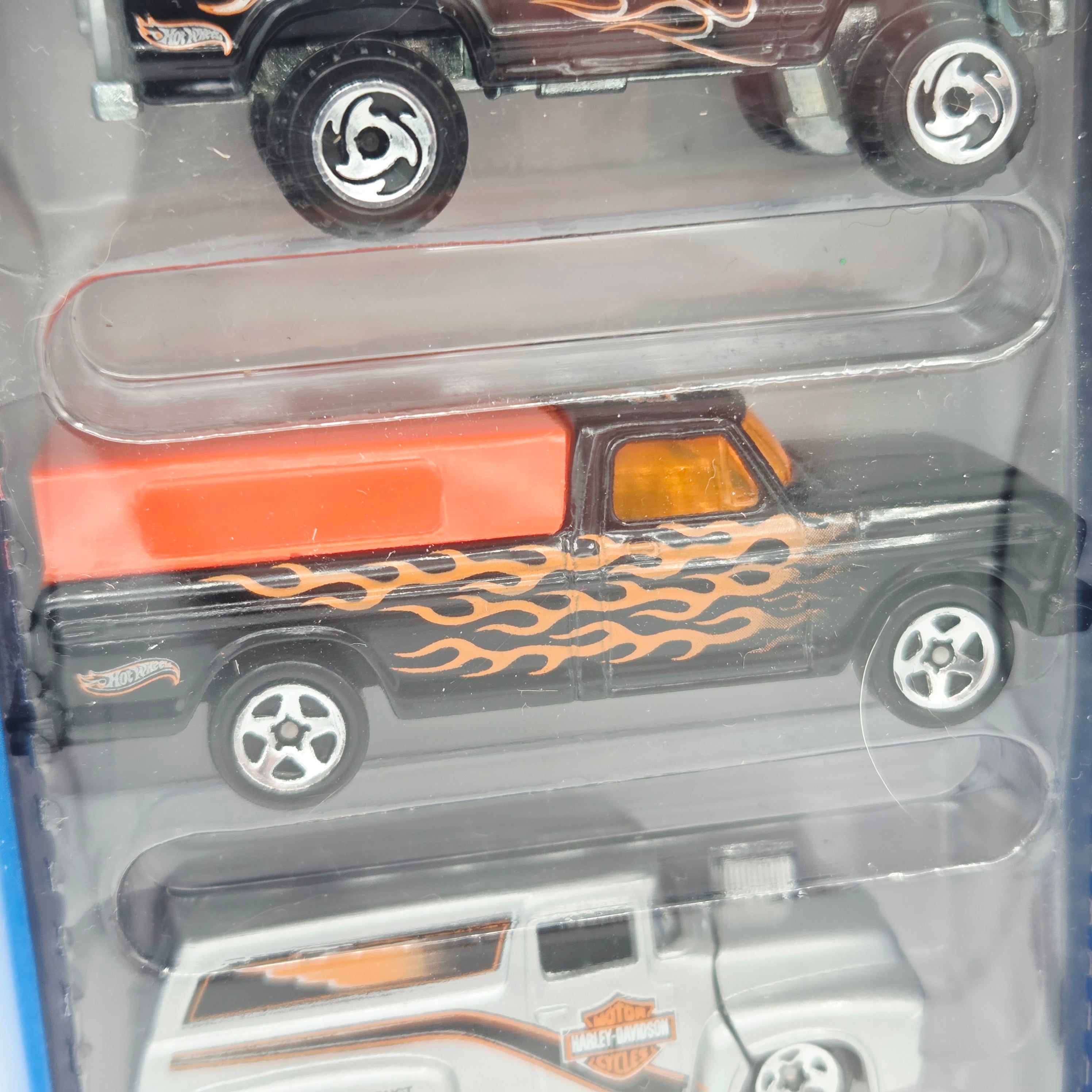 Hot Wheels Harley Davidson 5 Pack - Exclusive Designs - Ford Bronco, Panel, Pickup (2000)
