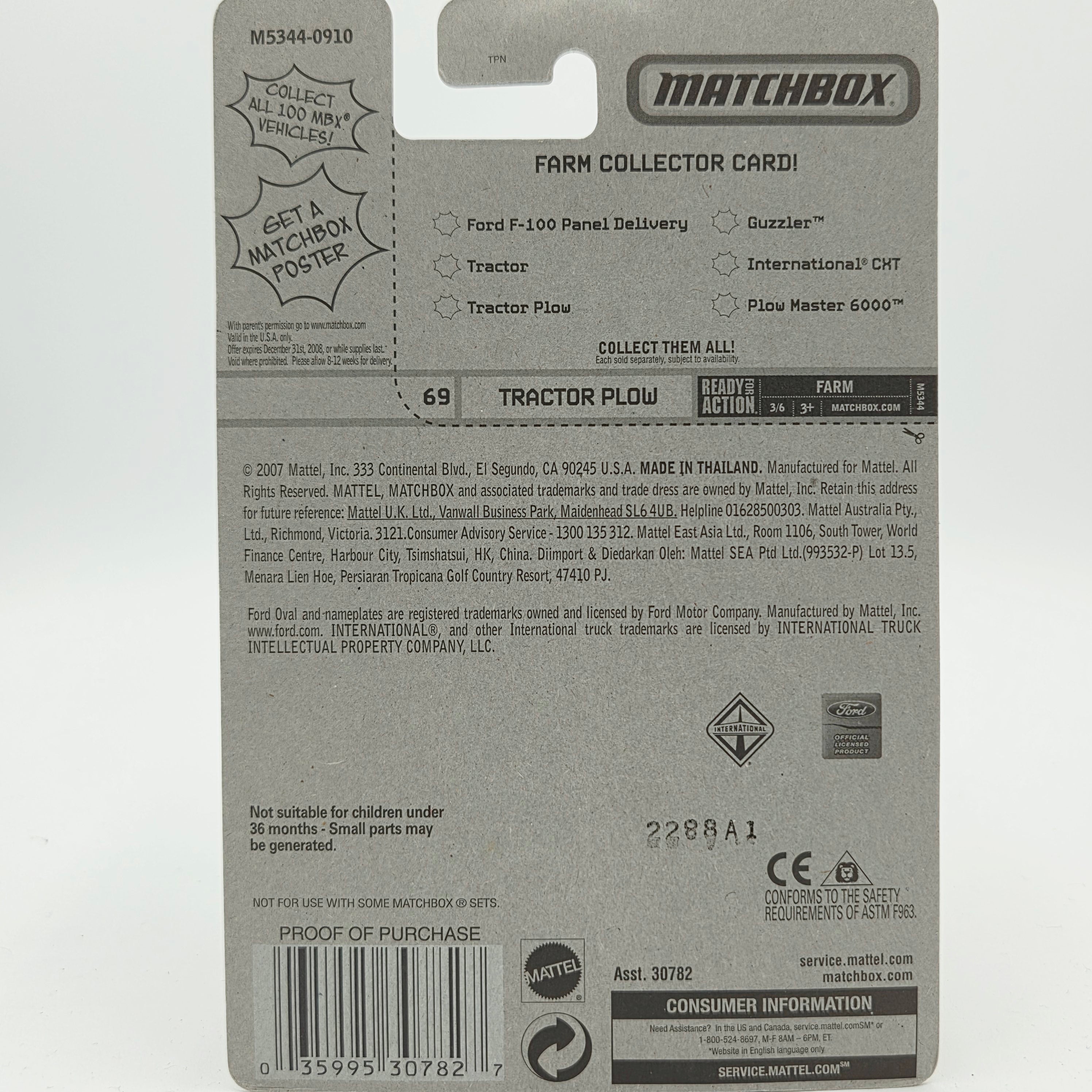 Matchbox Highway Maintenance Truck / Plowmaster 6000 (2008 MBX Basic - Farm)