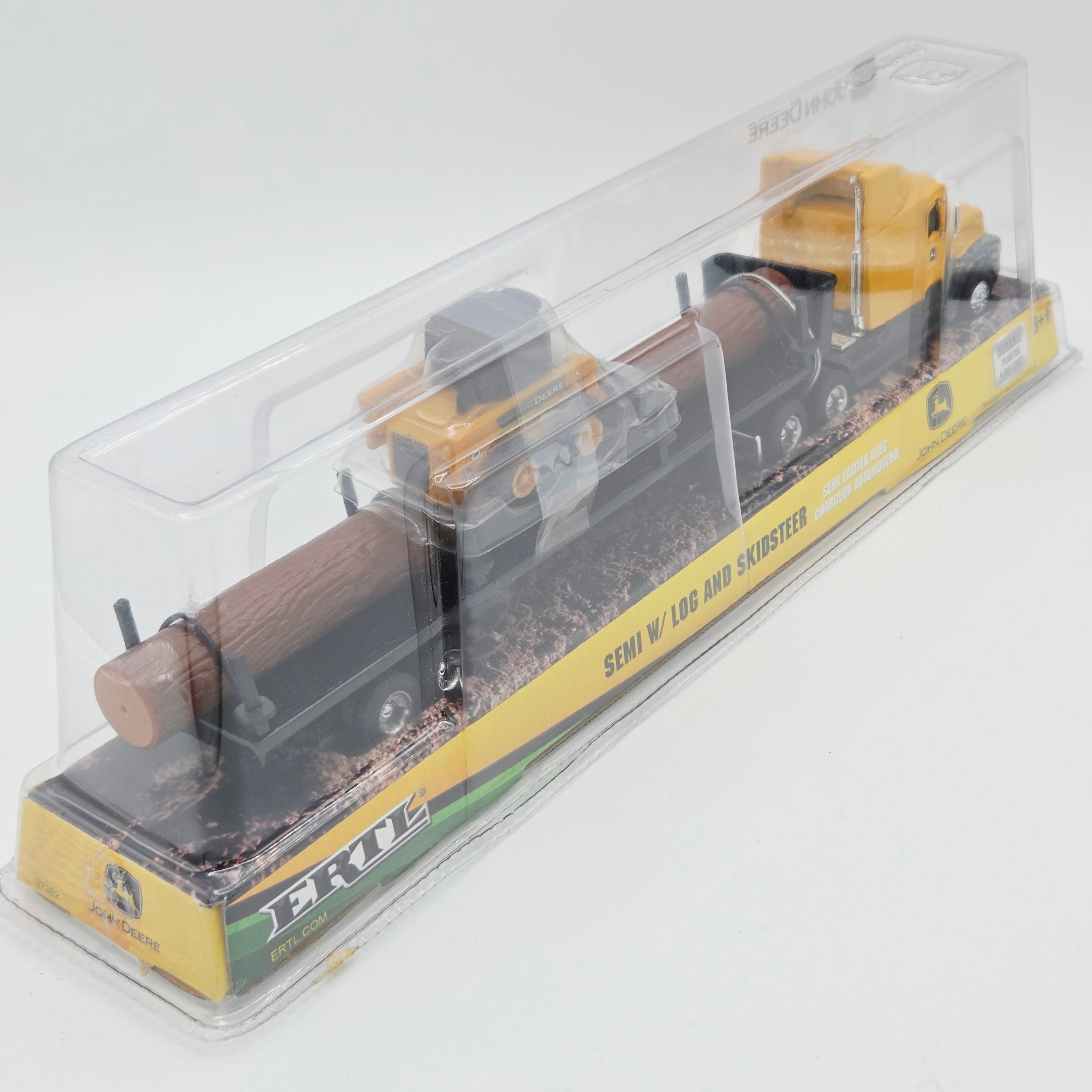 ERTL Semi Truck w/ Log Trailer & Skidsteer #37382 - 1:64, John Deere (2007)