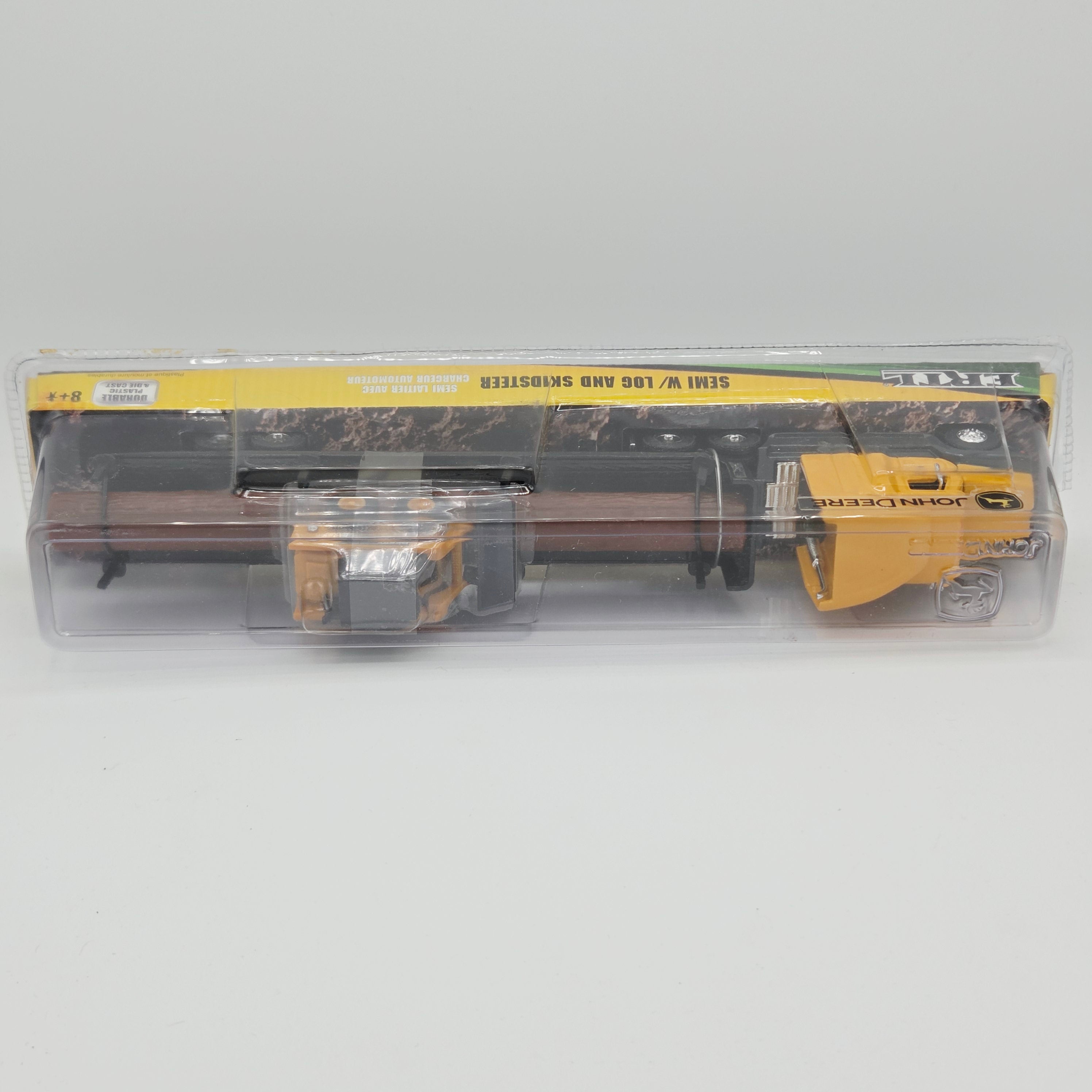 ERTL Semi Truck w/ Log Trailer & Skidsteer #37382 - 1:64, John Deere (2007)