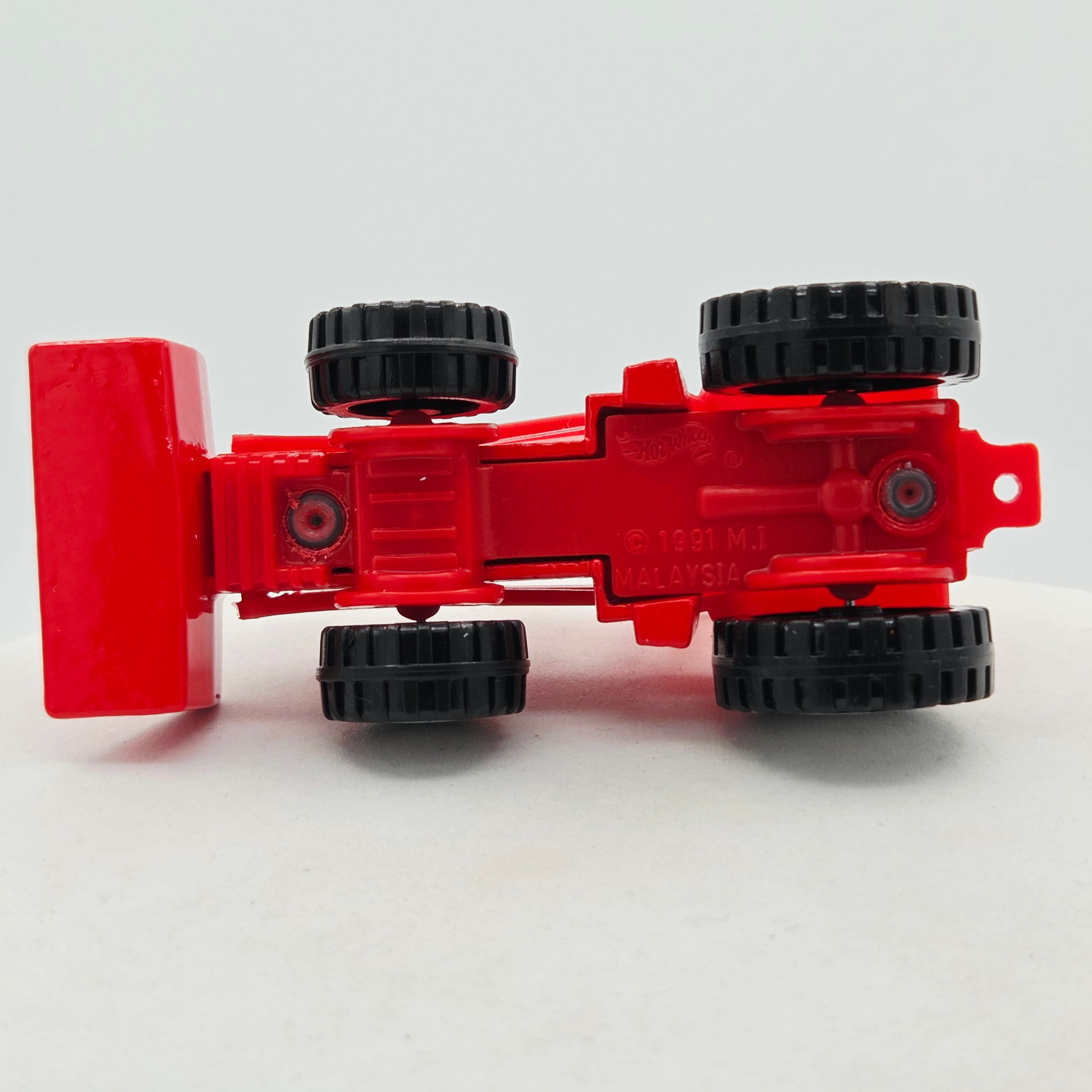 Hot Wheels Tractor #145 - Red, Loose (1991 HW Basic / Mainline)